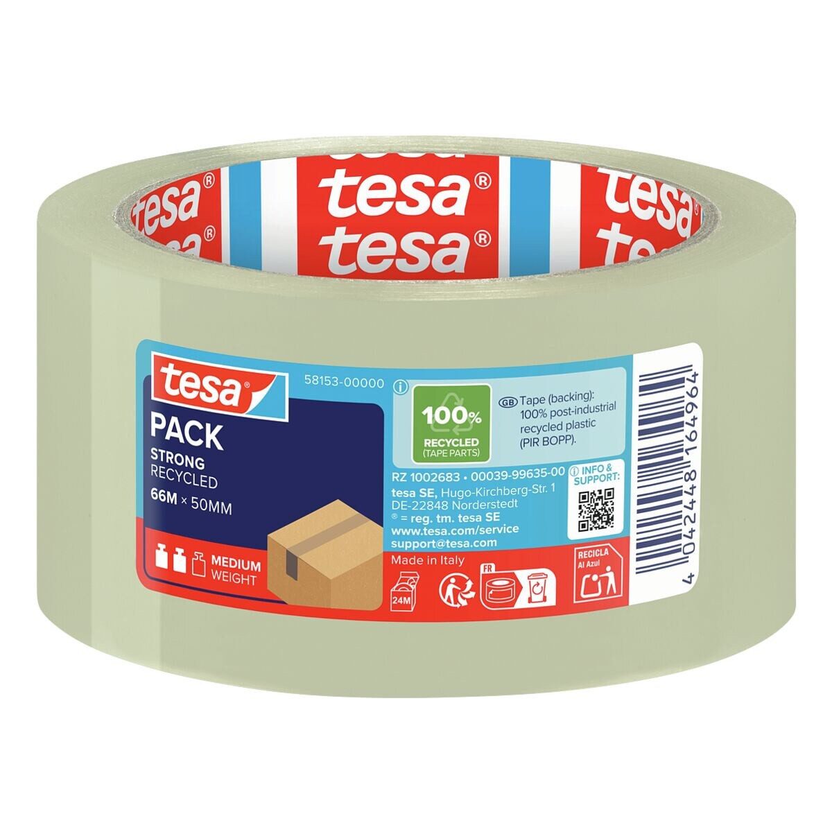 tesa Klebeband eco & strong 50 mm/ 66 m, UV- und alterungsbeständig