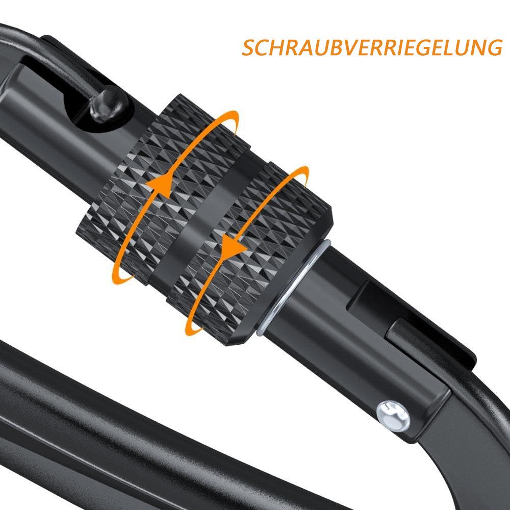 FOUORTUNATE-BEE Karabiner Karabiner mit 1200kg Belastbarkeit Schwerlast, (12KN Karabinerhaken Schraubverschluss, für Hängematten, Camping, Wandern, Rucksack)