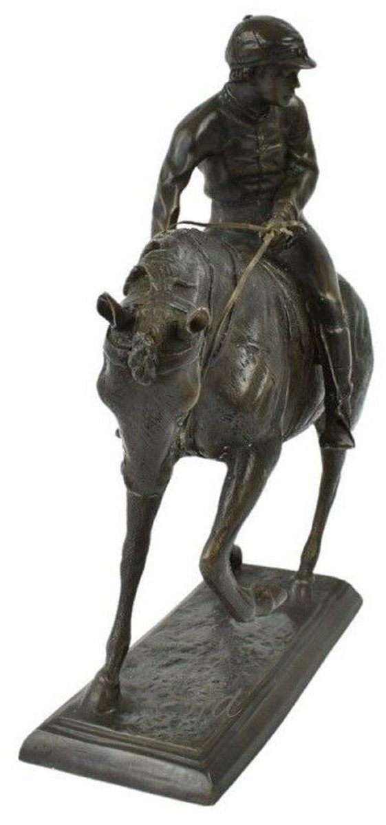Deko Pferd auf x cm Deko - Dekofigur Luxus Bronze - Luxus Jockey Skulptur Bronze Padrino Padrino Deko Wohnzimmer Bronze - Skulptur 58 Figur - Deko - Casa 53 Qualität Casa Deko x 19 H. Schreibtisch