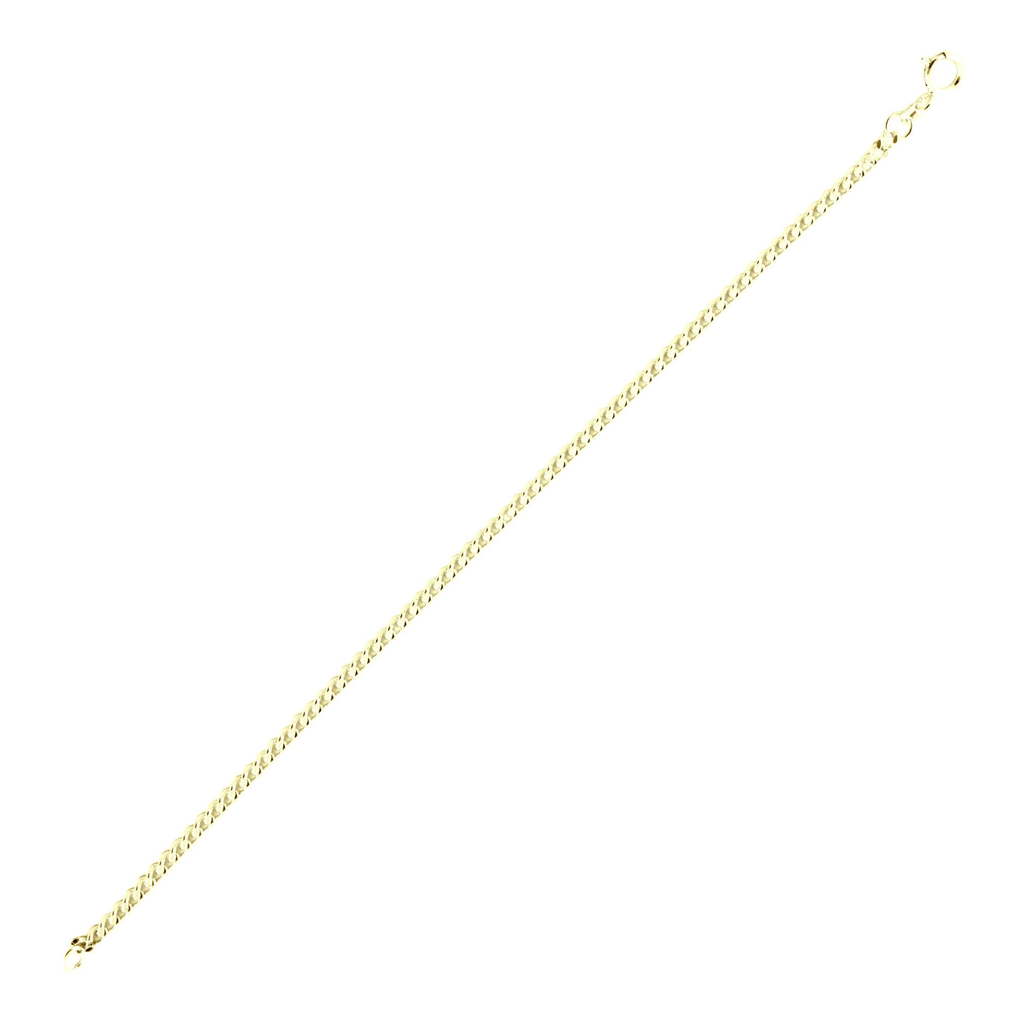 Silberkette Cavill Panzerkette 45 cm, 925 Sterling Silber, Gold vergoldet, Damen