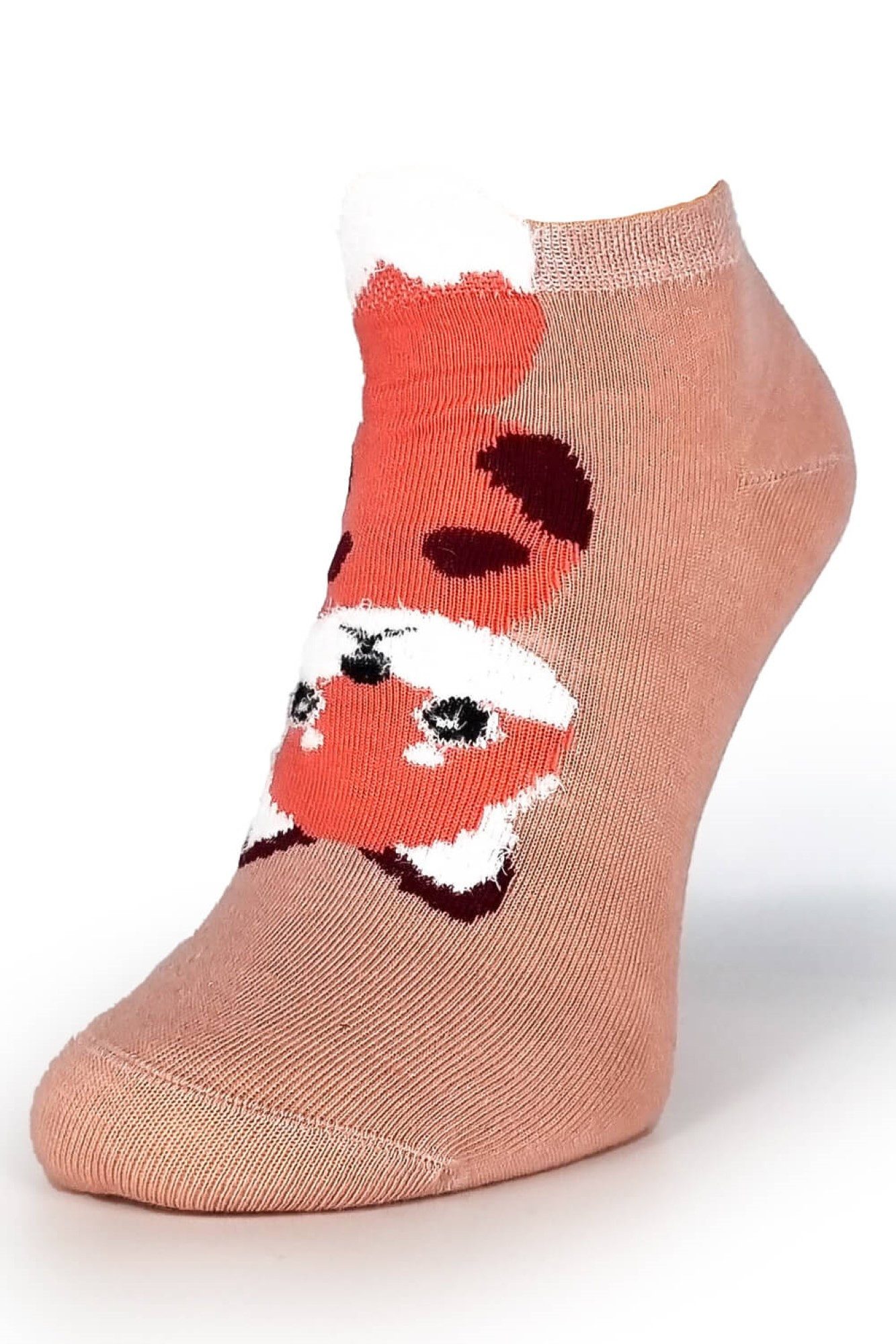 Aurelie Freizeitsocken Kurze Socken mit Fuchsmuster für Damen aus Baumwollmischung