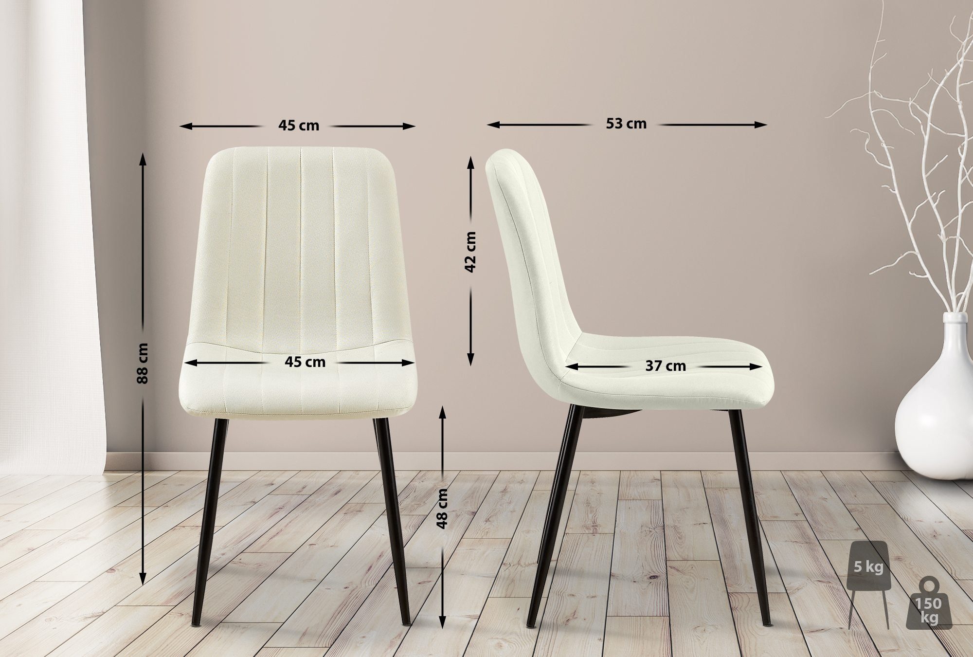 CLP Esszimmerstuhl Dijon (4er Set), gepolstert, günstig online kaufen