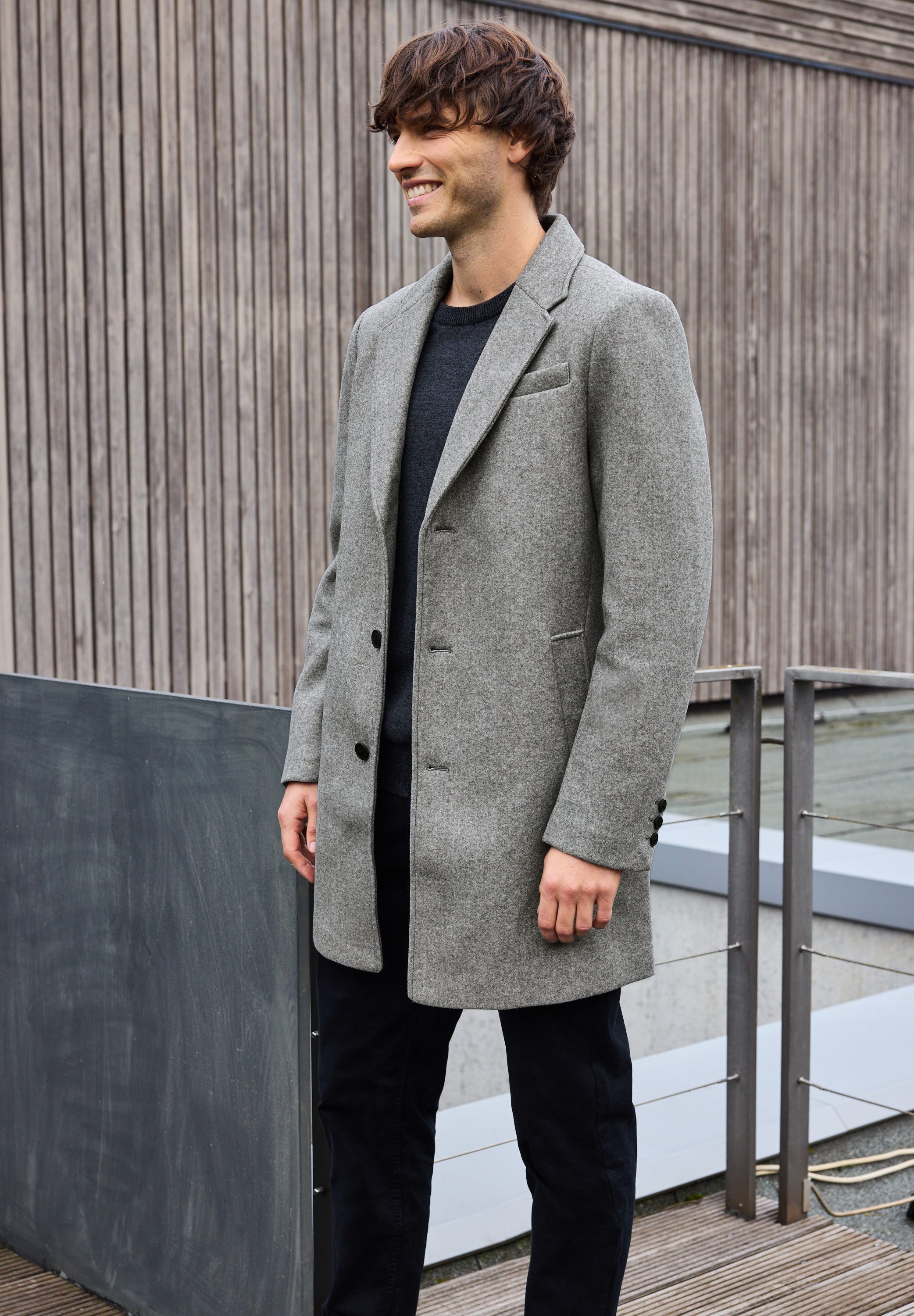 STREET ONE MEN Outdoorjacke mit Knopfleiste