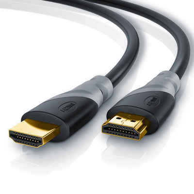 CSL HDMI-Kabel, HDMI, HDMI Typ A Stecker, HDMI Typ A Stecker (50 cm), HDMI 2.0b Kabel 3-fach geschirmt Ultra HD / Full HD / 3D / High Speed mit Ethernet