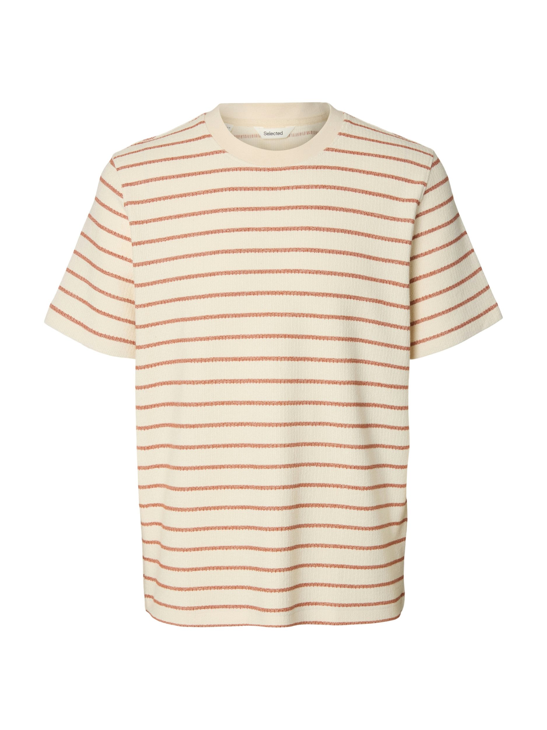 SELECTED HOMME Poloshirt SLHDJANGO STRIPE SS O-NECK TEE