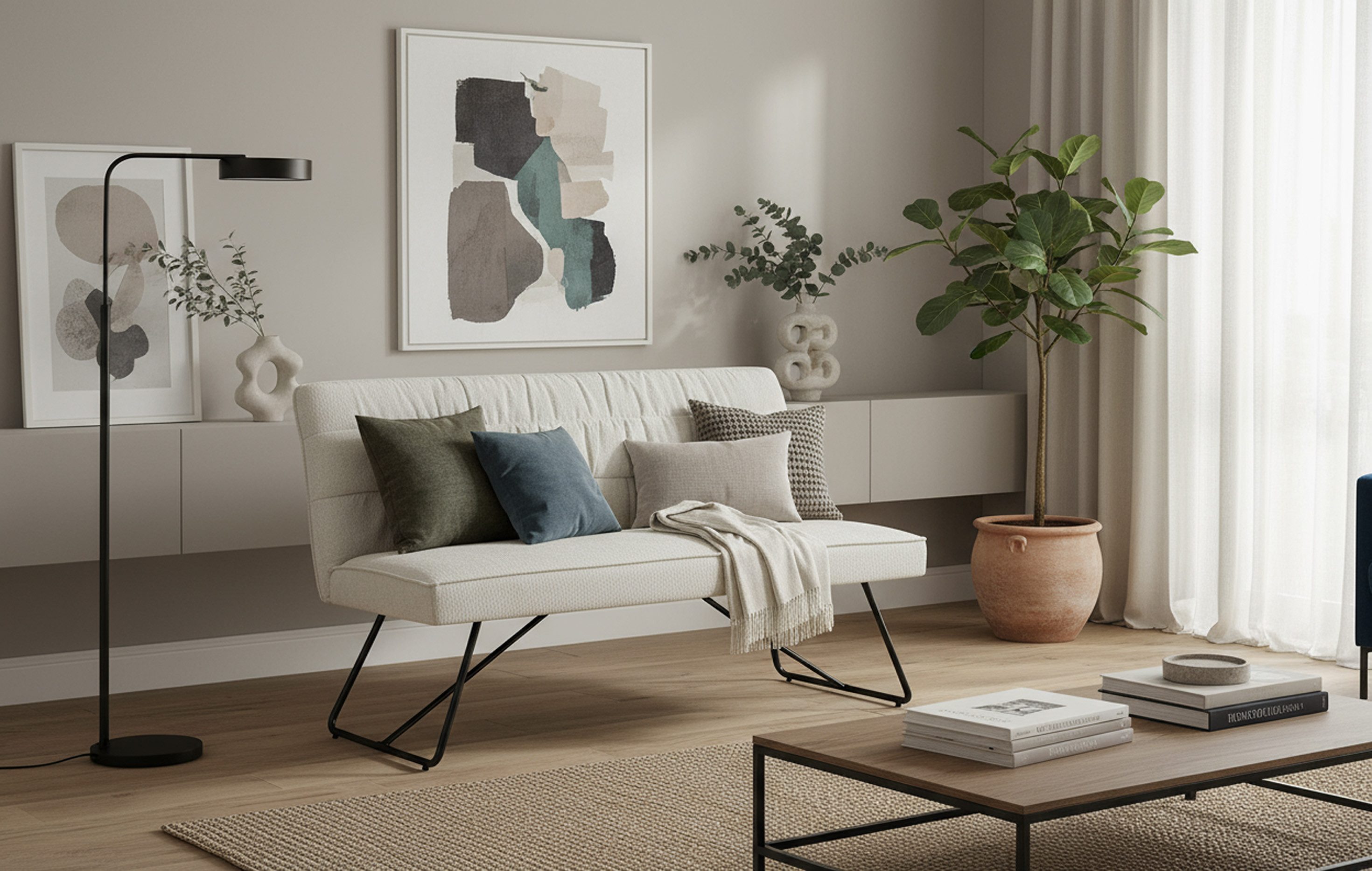 DUBI Möbel Essbank HANNAH, Federkernbox gepolstert, mit Rückenlehne, 140/160cm, Metallgestell