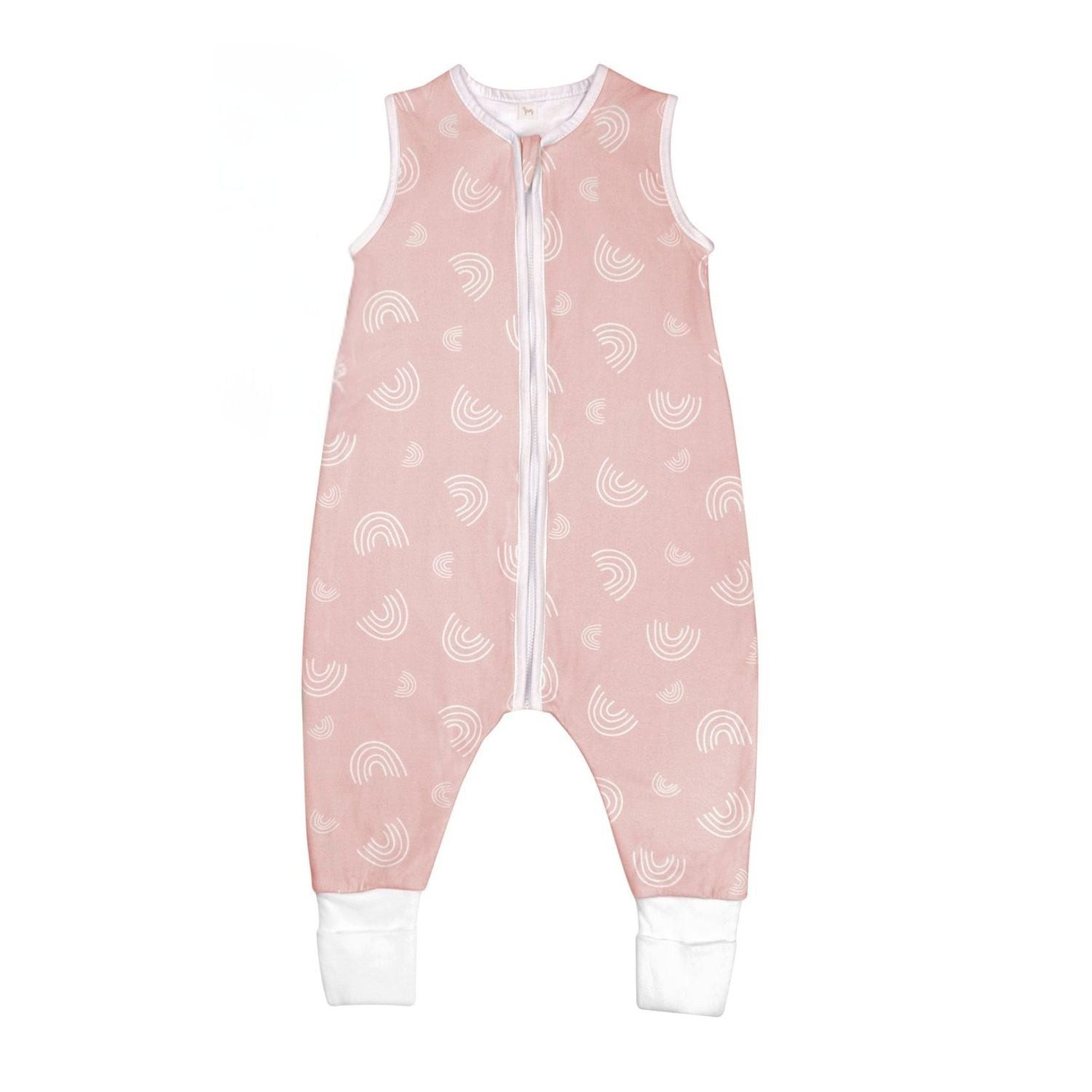 Moyo Babyschlafsack Babyschlafsack mit Füßen Zarter Regenbogen Rosé – 2.5 TOG, Schlafsack mit Füßen für Bewegungsfreiheit