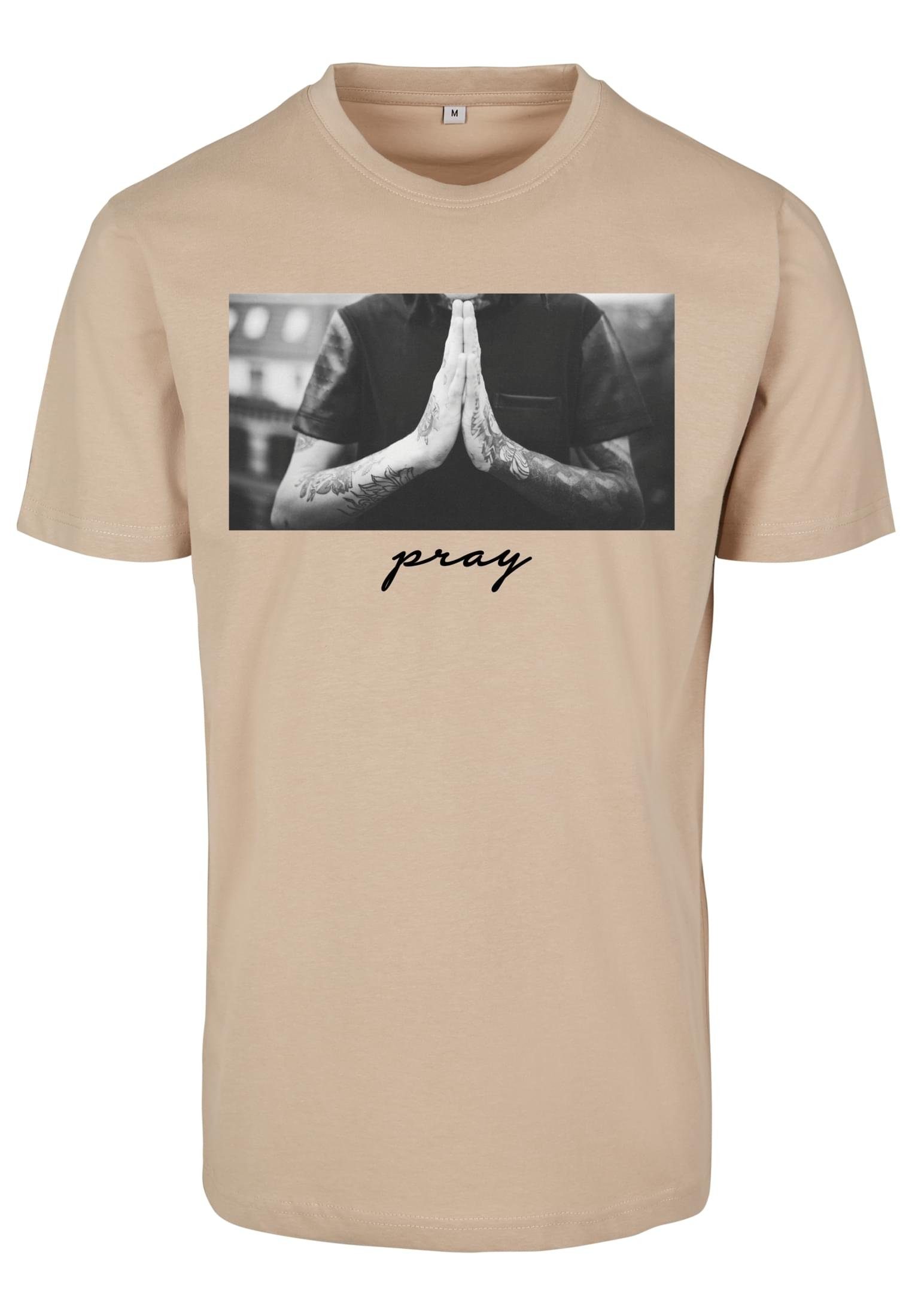 T-Shirt Herren sand (1-tlg) MisterTee Tee Pray