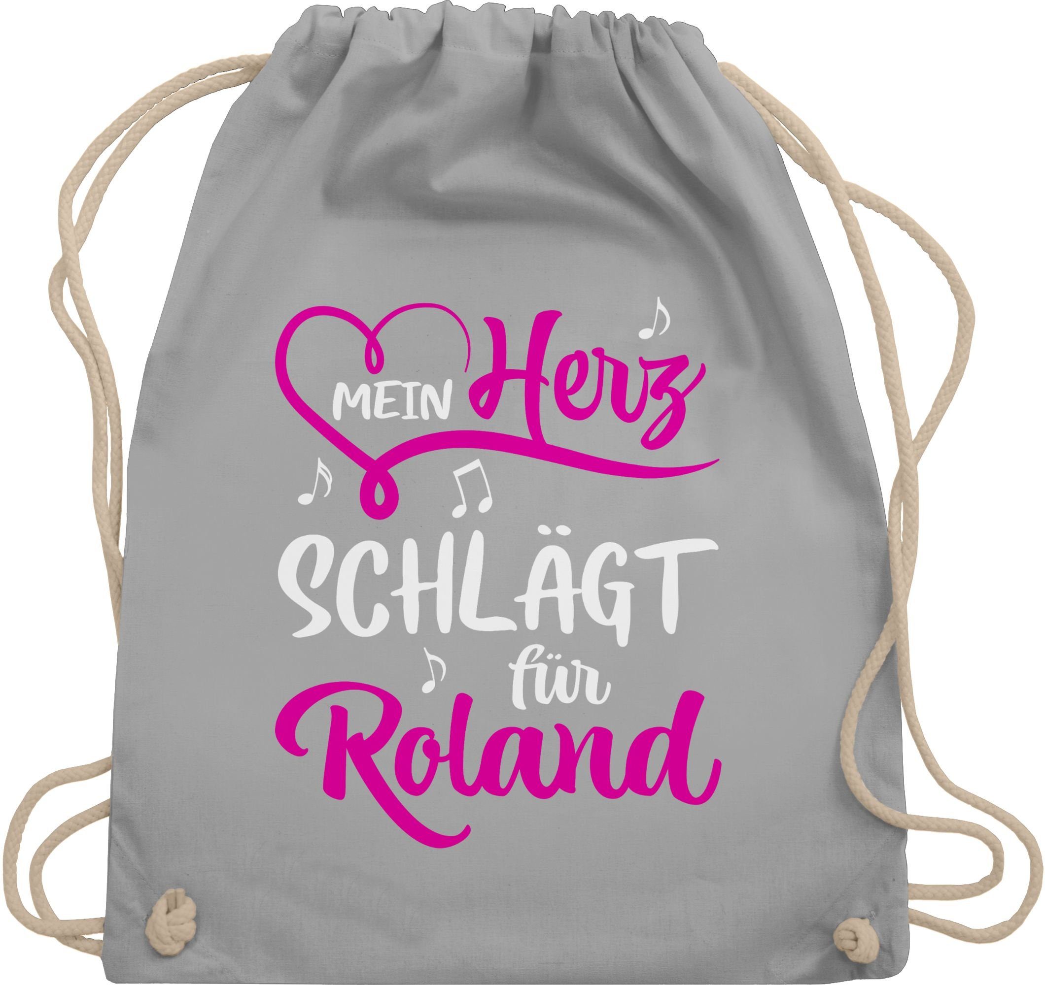 Turnbeutel Mein Herz schlägt für Roland