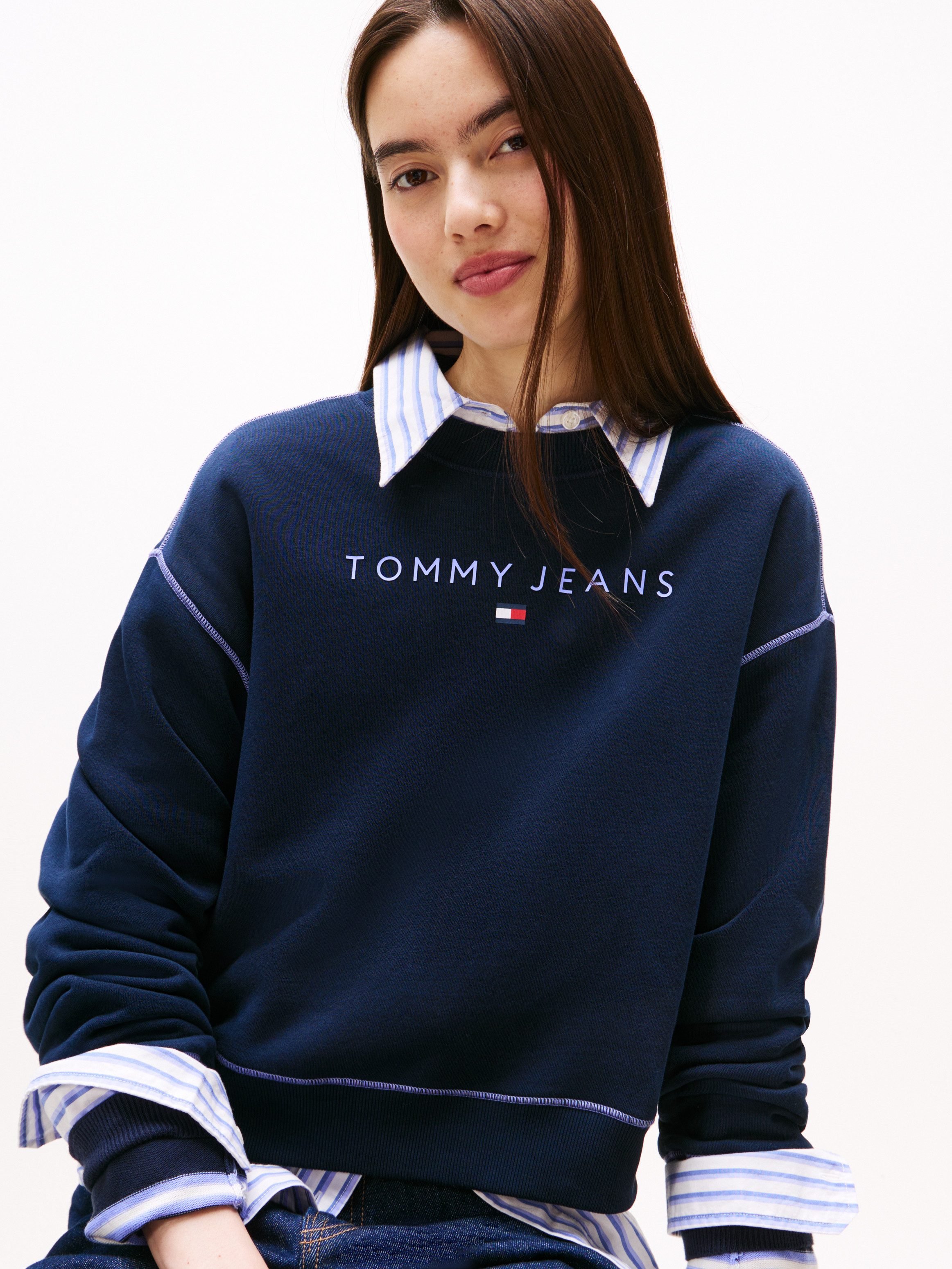 Tommy Jeans Sweatshirt TJW RLX CRP STITCH LINEAR CREW günstig online kaufen