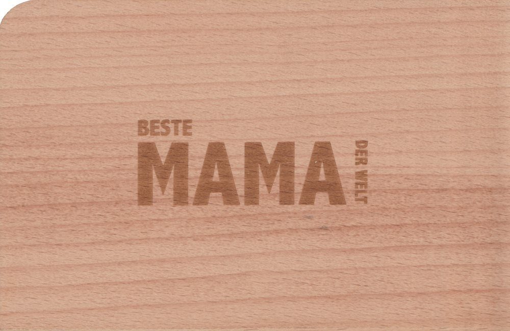 postkarten-universum.de Postkarte Holzpostkarten-Set "Beste Familie der Welt"
