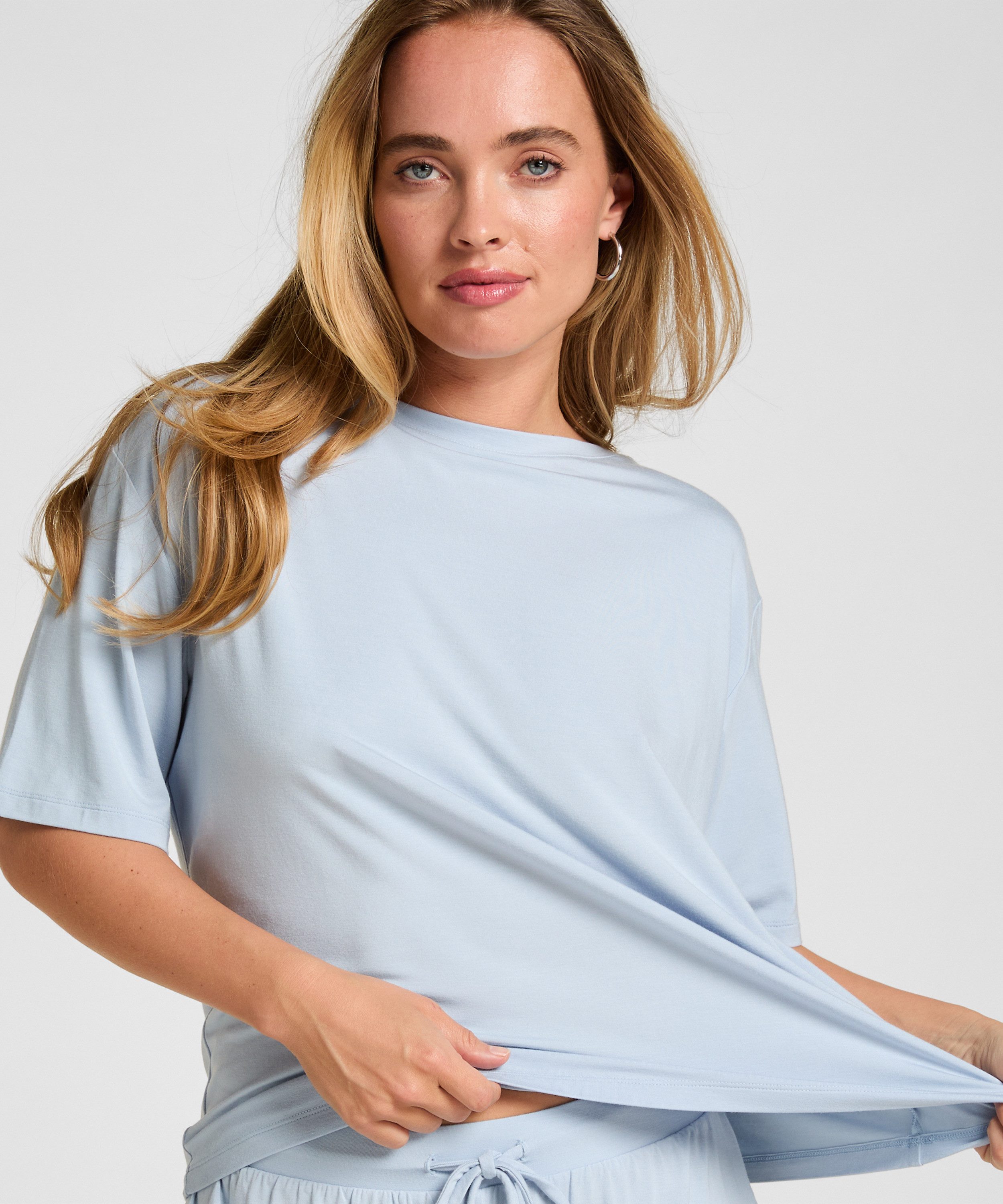 Hunkemöller Pyjama Pyjama Oberteil Jersey Kurzarm