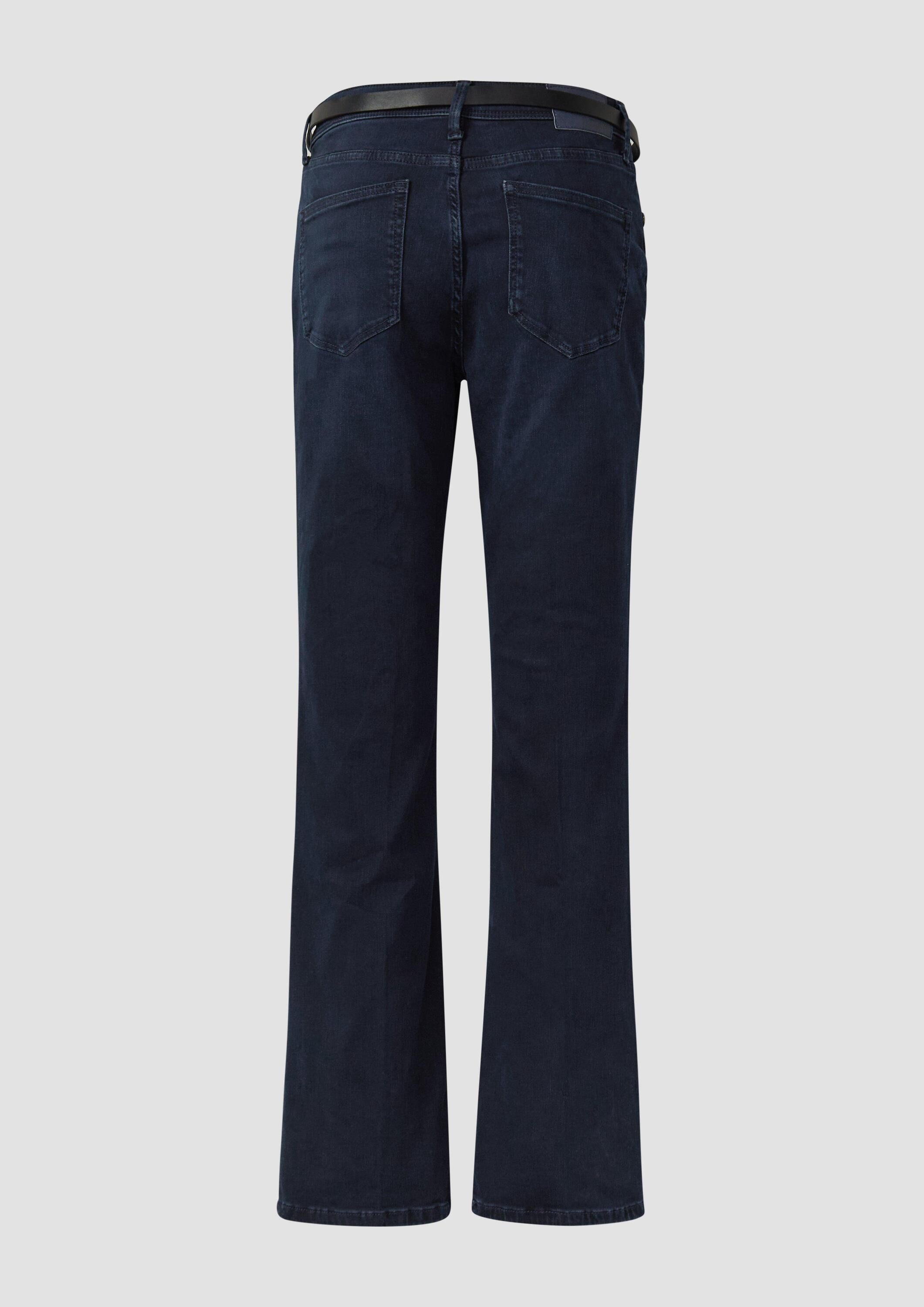 s.Oliver Bootcut-Jeans Jeans-Hose BEVERLY Jeans Beverly / Slim Fit / Mid Rise / Slim Bootcut / mit Gürtel