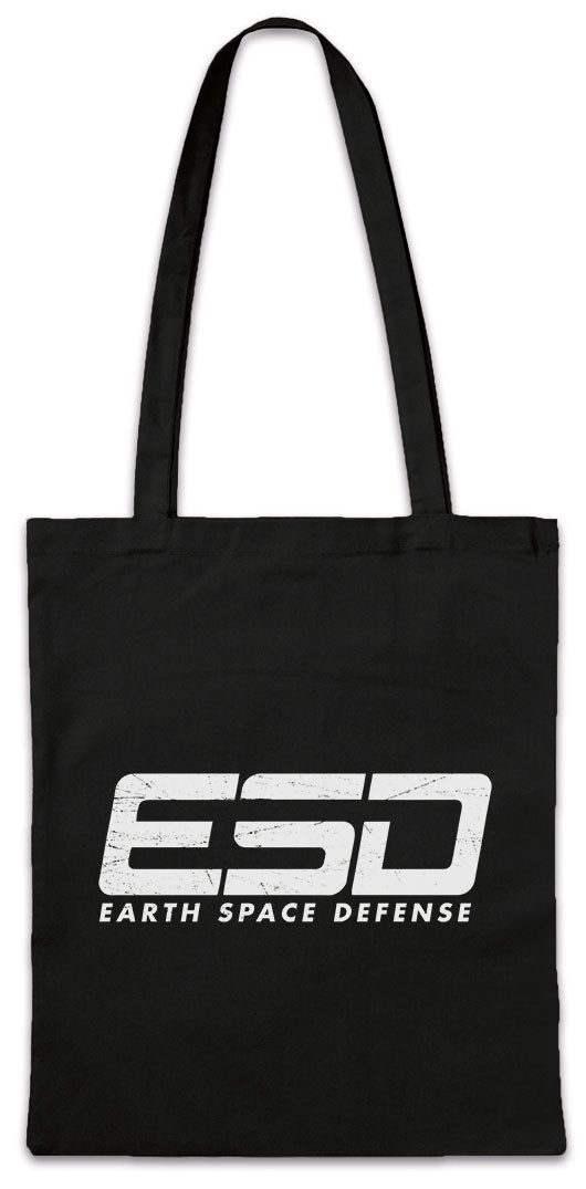 Beuteltasche Earth Space Defense Logo II Stofftasche Invasion Independence Alien