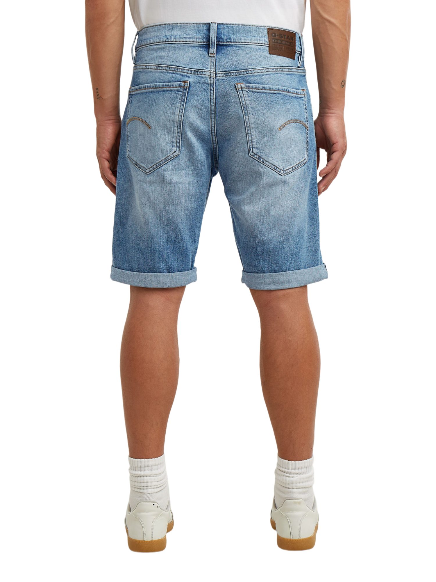 G-STAR Bermudas blau, Casual, Baumwolle, Unifarben, Regular Fit, Mittel