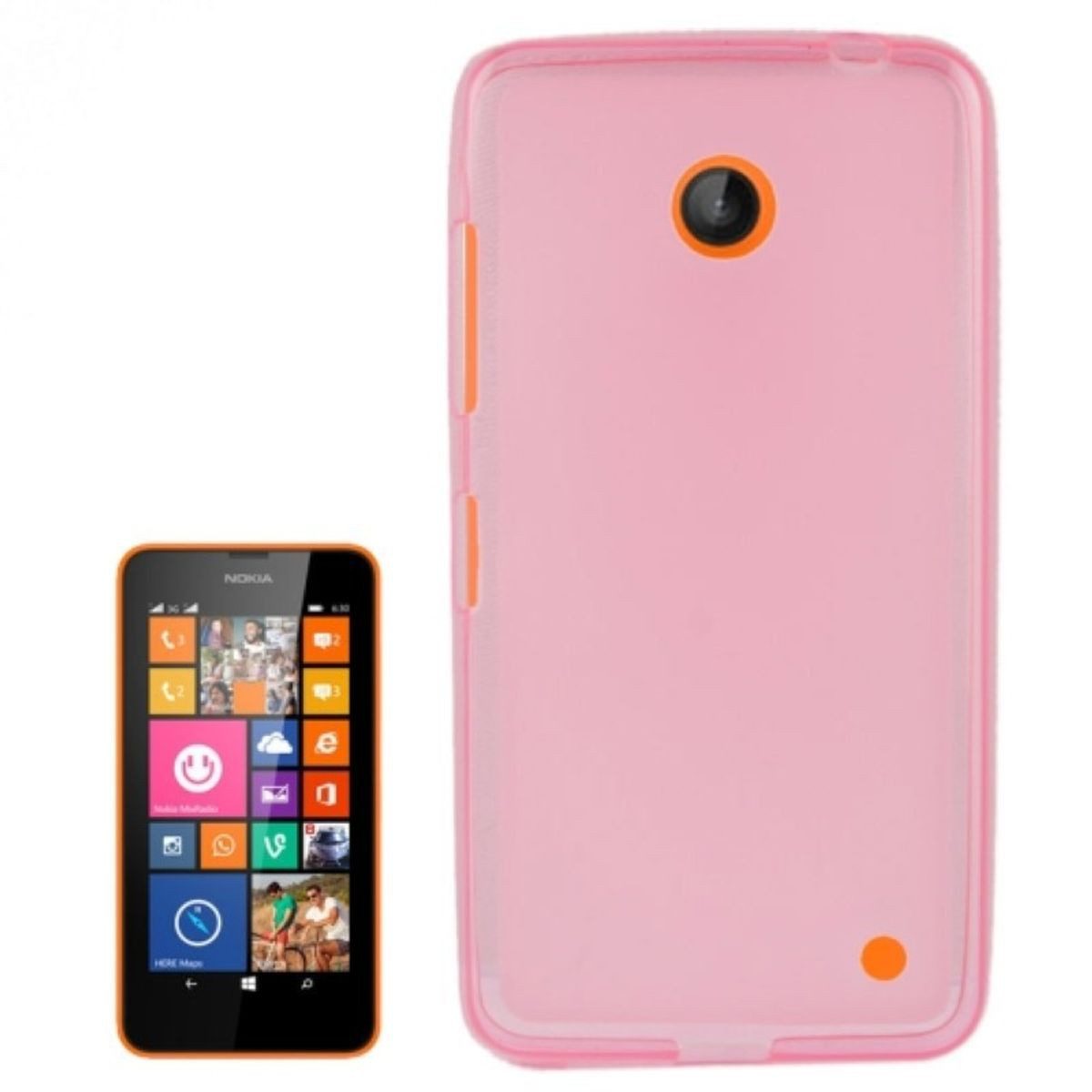 König Design Handyhülle Nokia Lumia 630, Nokia Lumia 630 Handyhülle Backcover Rosa