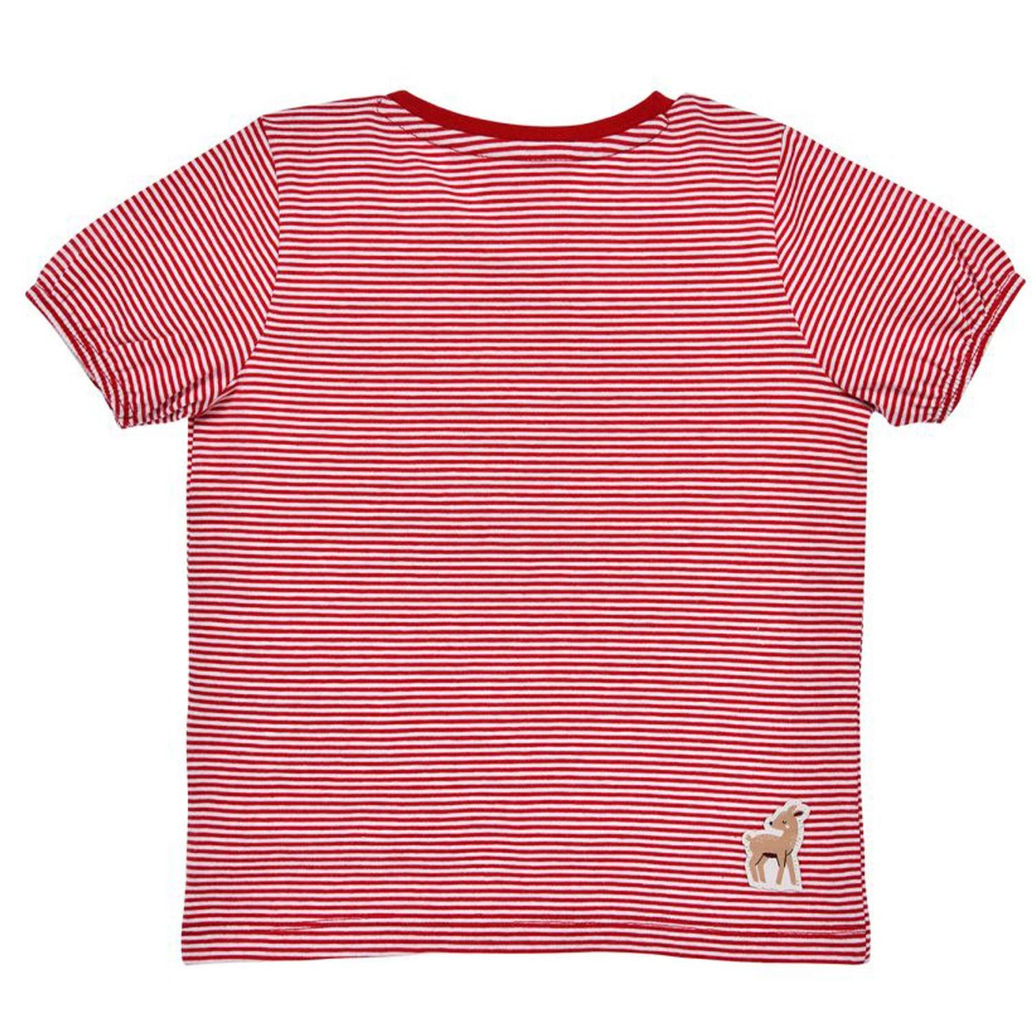BONDI T-Shirt BONDI Mädchen T-Shirt 'Herzilein' 86981, Rot Weiß