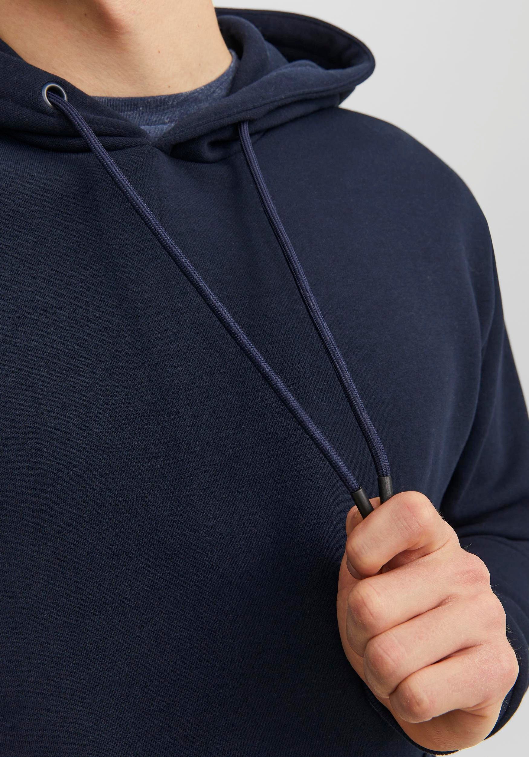 Jack & Jones Kapuzensweatshirt JJEBRADLEY SWEAT HOOD NOOS Materialmix, relaxed fit