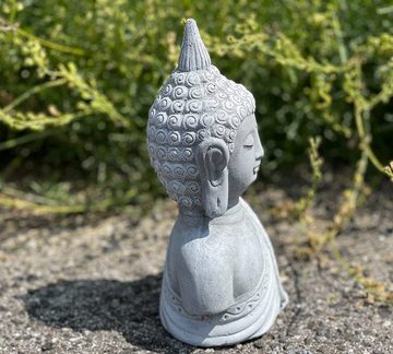 Stone and Style Gartenfigur Steinfigur kleine Buddha/Shiva Büste
