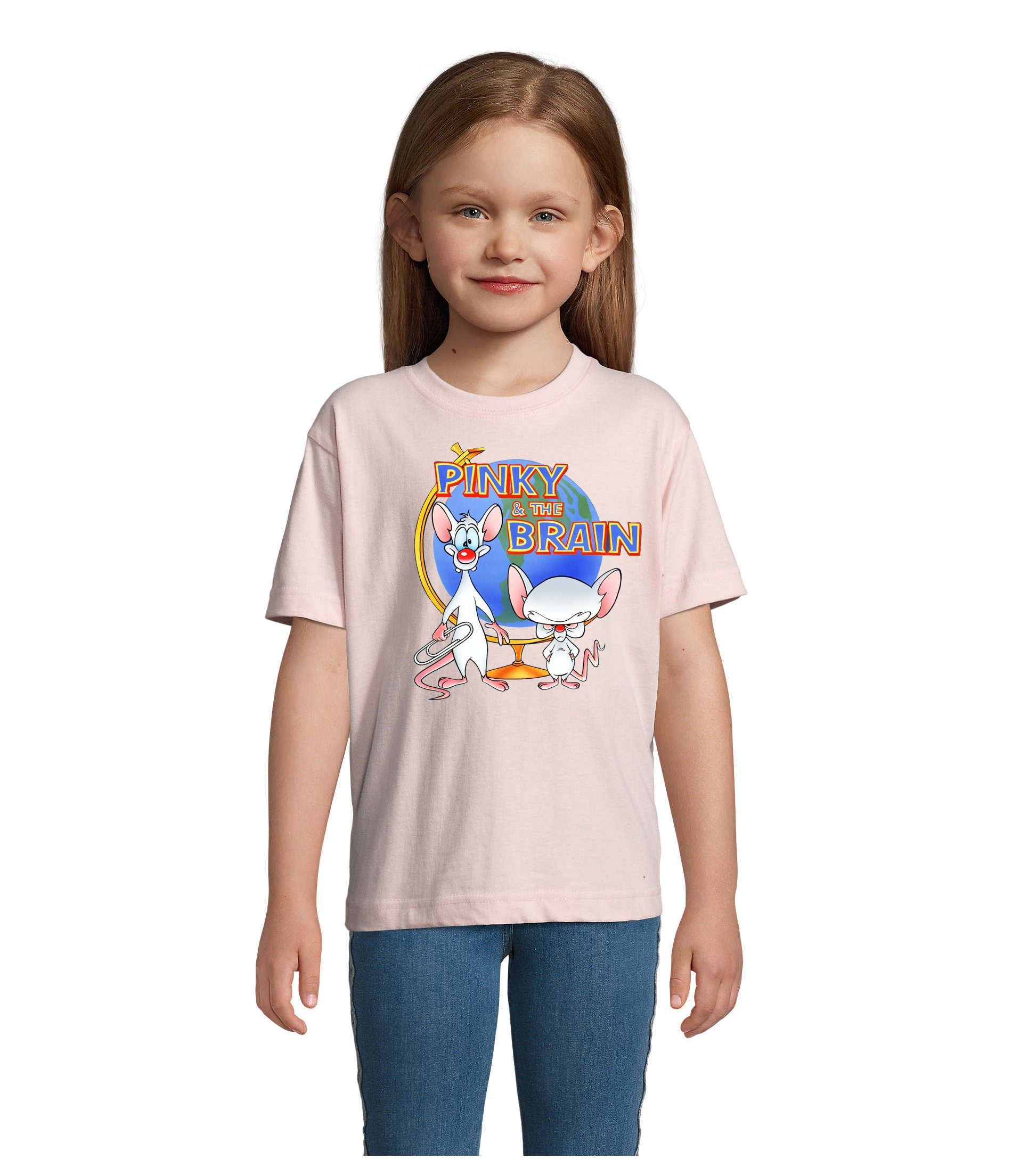 Blondie & Brownie T-Shirt Kinder Pinky and the Brain Comic Cartoon Weltherrschaft Rosa | T-Shirts