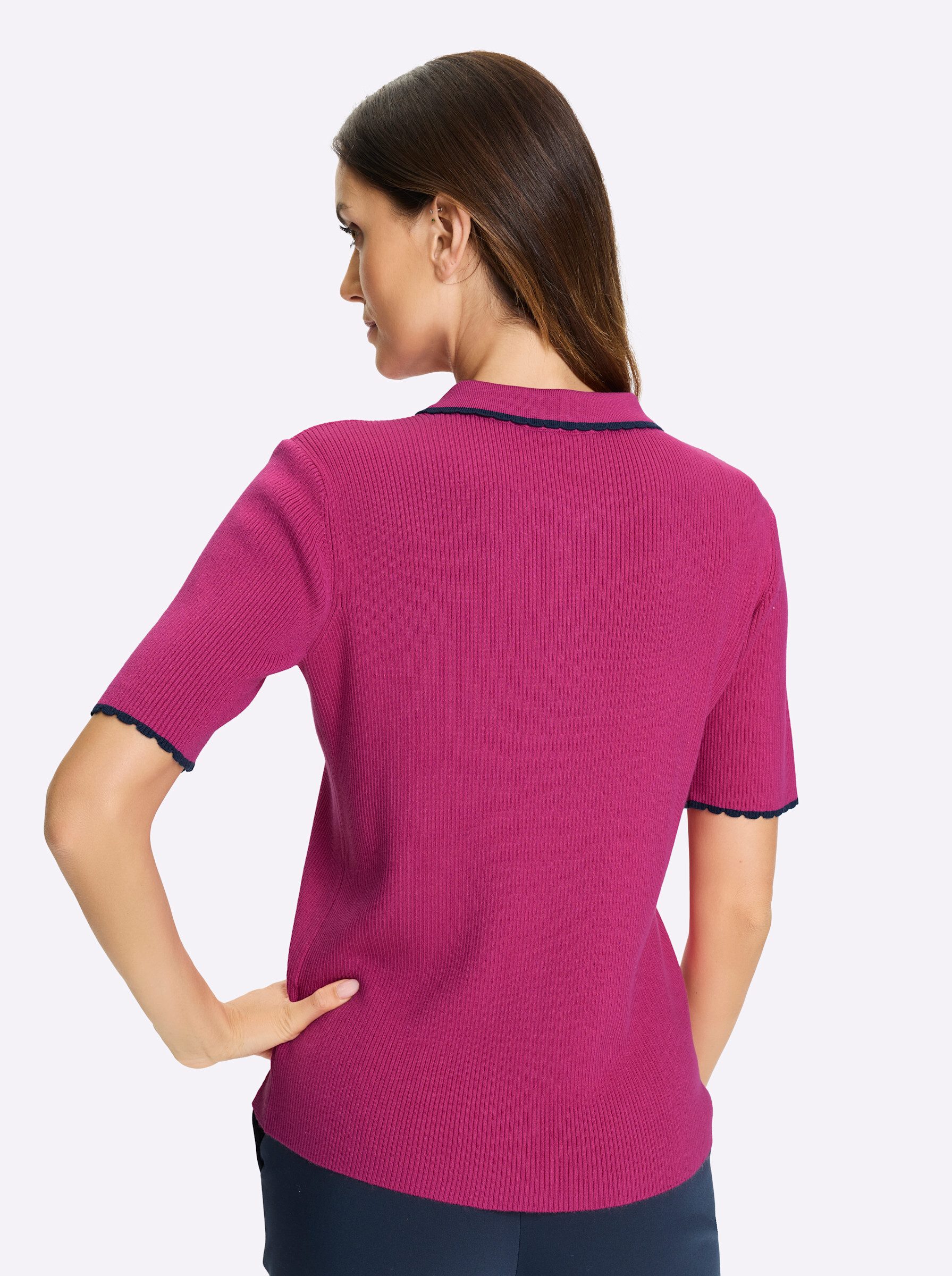 heine Strickpullover Pullover Kurzarm Rippoptik günstig online kaufen
