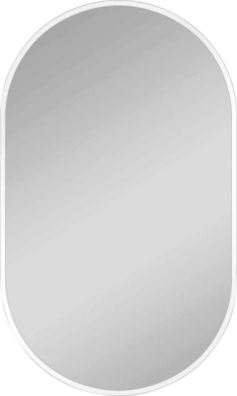 Talos Dekospiegel LED Design Spiegel oval weiß, 45x75 cm (1-St), LED Beleuchtung