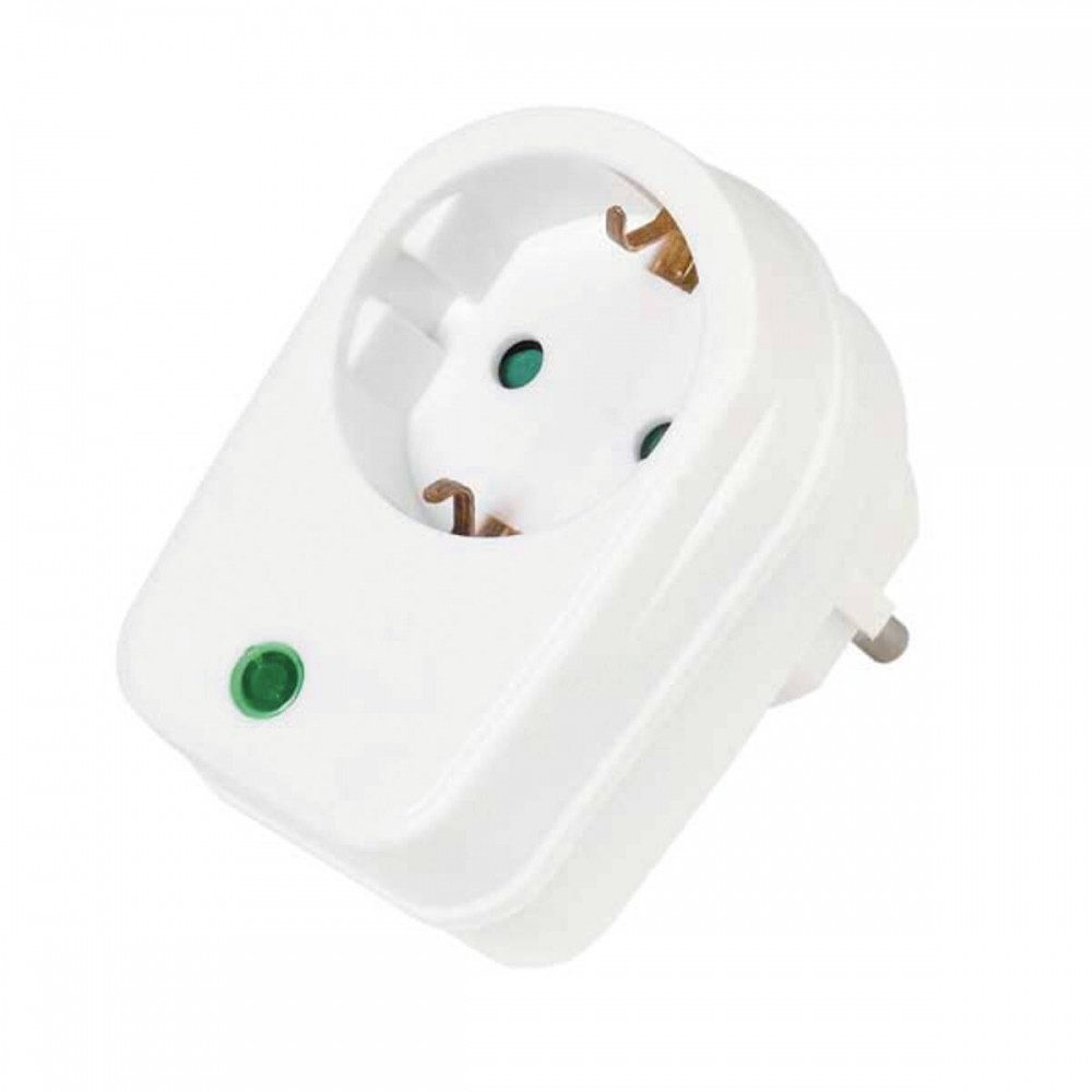 Vivanco Vivanco ÜSP 1W Weiss Überspannungsschutzgerät. Elektro-Kabel, Schutzkontakt, Überspannungsschutz integriert