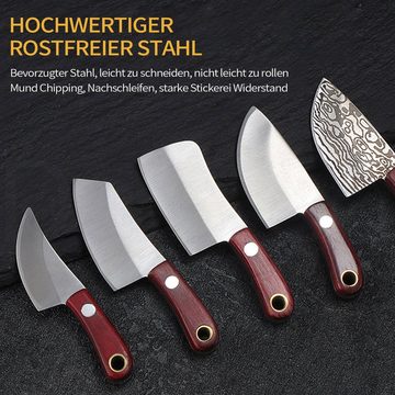 Daisred Schlüsselanhänger Mini-Messer-Set, Taschenmesser, Kochmesser Mini-Boxöffner