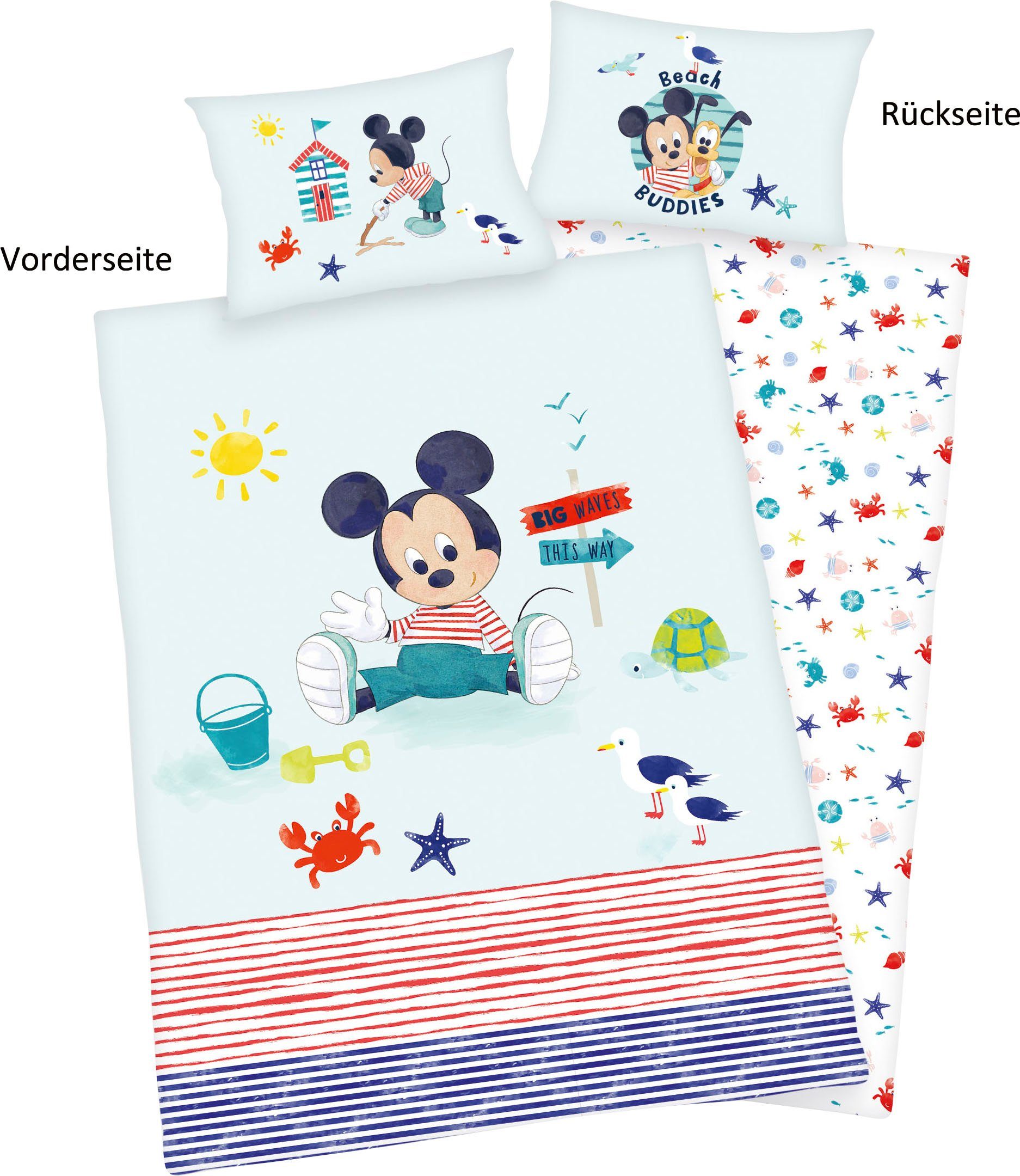 Babybettwäsche Disney´s Mickey Mouse, Disney, Flanell, mit liebevollem Motiv