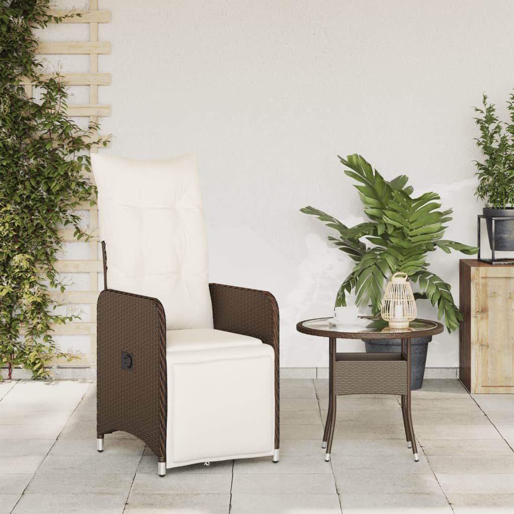vidaXL Gartenstuhl Gartensessel Verstellbar mit Kissen günstig online kaufen