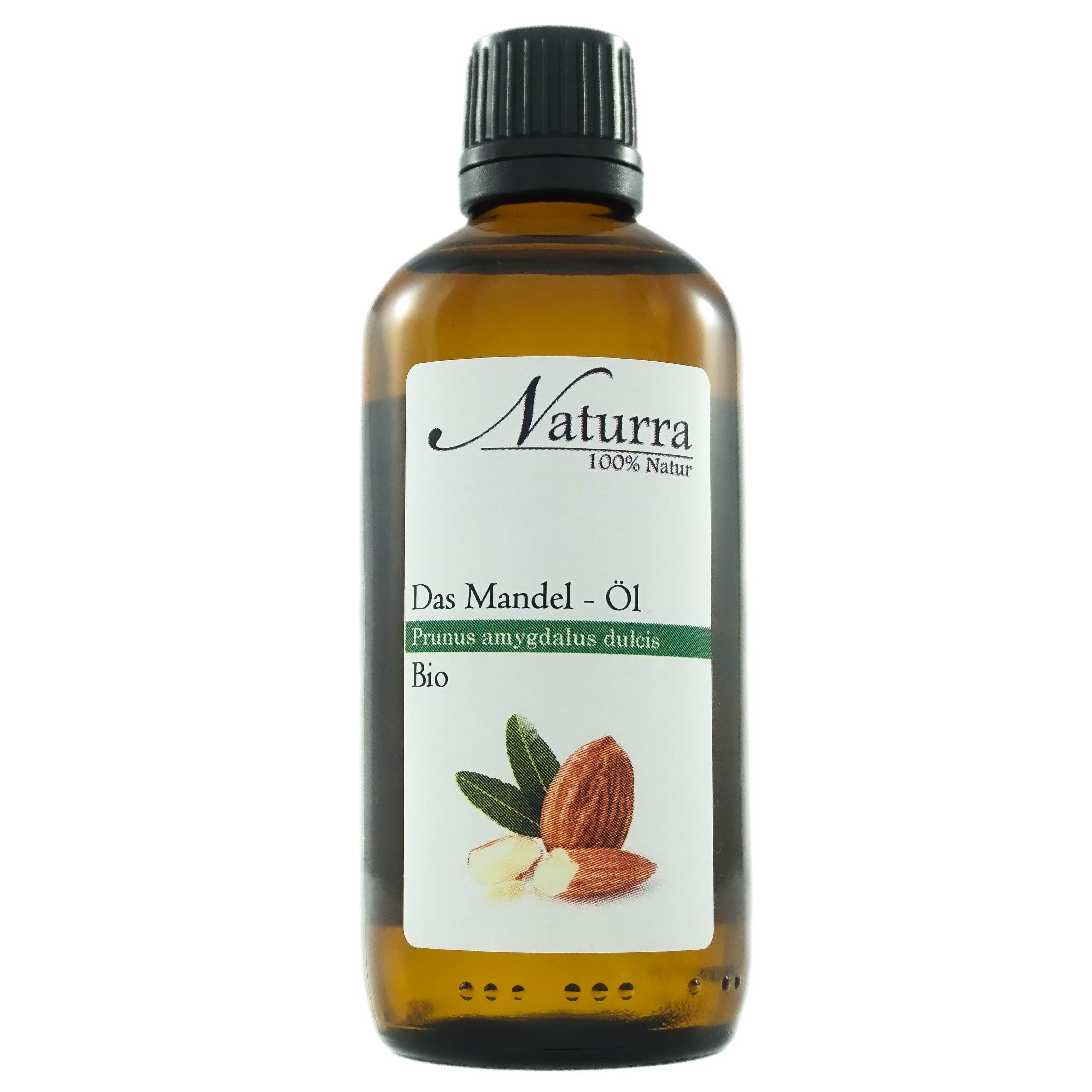 Naturra Körperöl Bio Mandelöl nativ - kaltgepresst & unraffiniert - premium Hautpflege, kaltgepresst, unraffiniert, Premium, Upcycling Beauty, Glasflasche