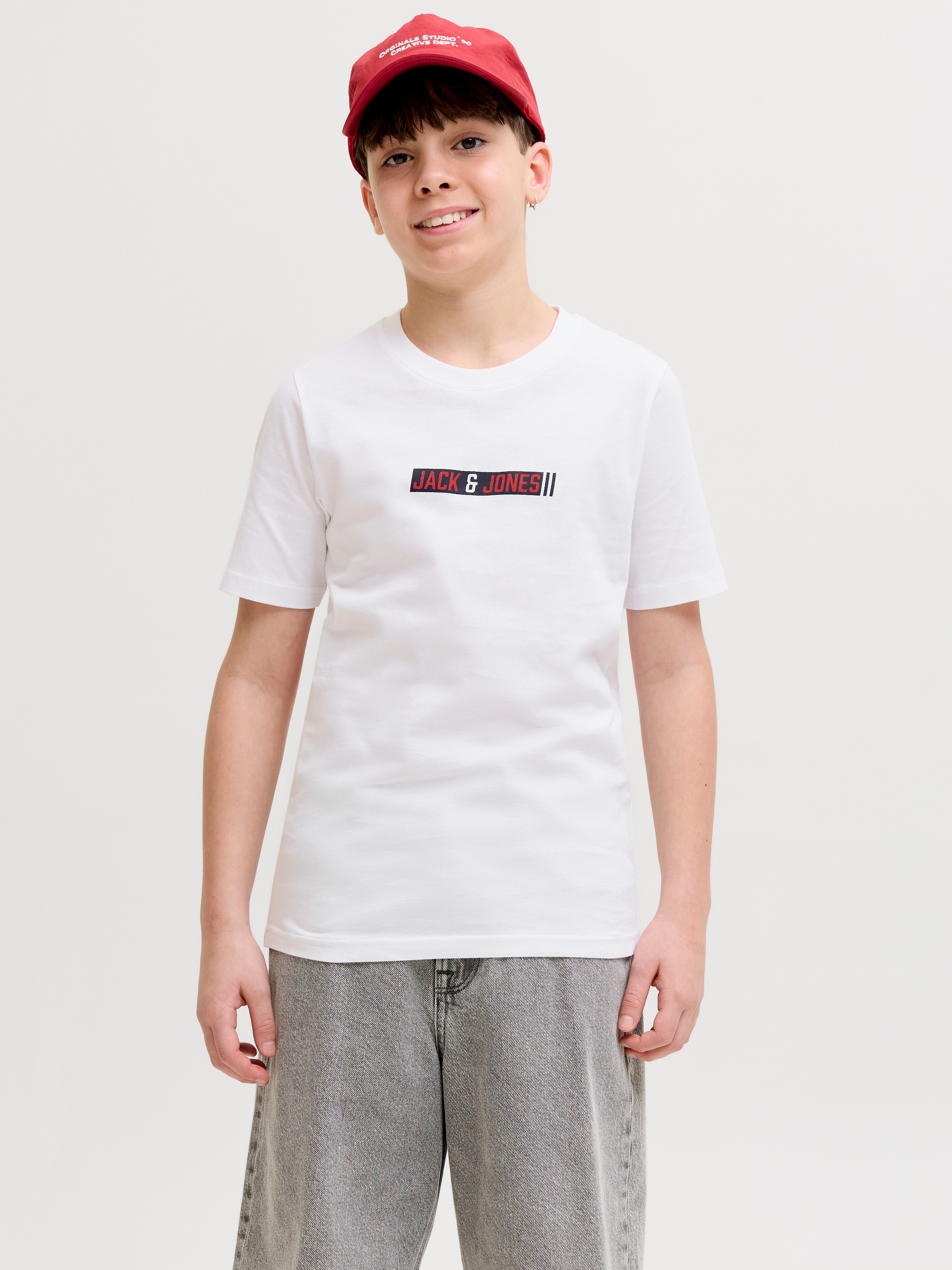 Jack & Jones Junior T-Shirt JJMUNK TEE SS CREW NECK SN JNR Baumwolle, regular fit