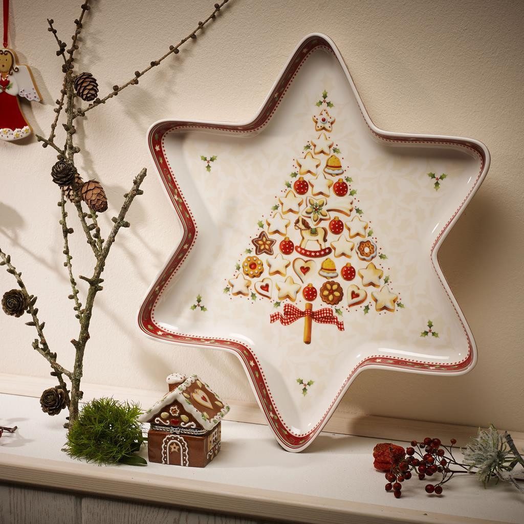 Villeroy & Boch Schale Winter Bakery Delight Sternschale 37 x 33 cm, Porzellan, (1 Schale, 1-tlg)