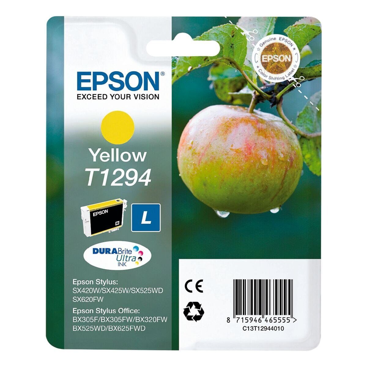 Epson (Original Druckerpatrone, gelb) Tintenpatrone T1294