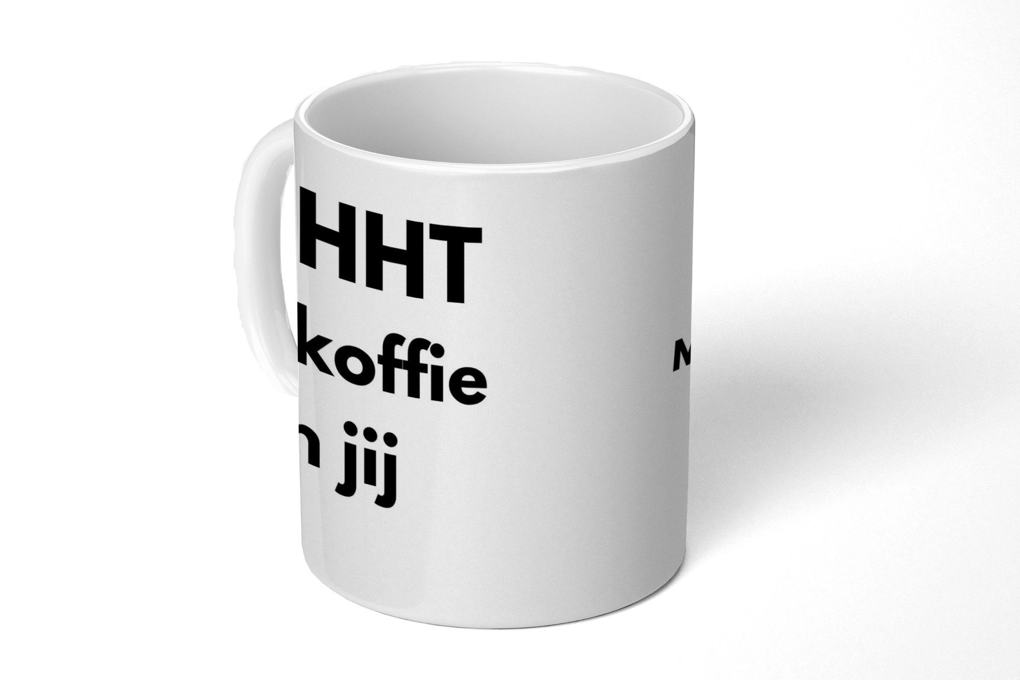 MuchoWow Tasse Zitat - Sprichwörter - Erst der Kaffee, dann du, Keramik, Kaffeetassen, Teetasse, Becher, Teetasse, Geschenk