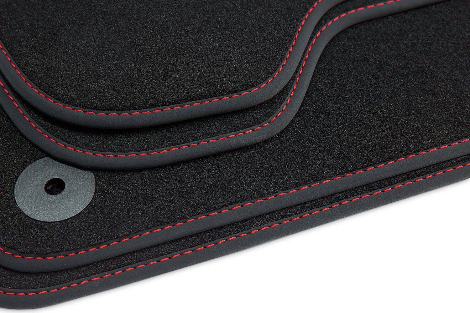 teileplus24 Auto-Fußmatten V331 Rot Fußmatten Leon 3 kompatibel 5F Seat mit 2012-2020 5-Türer Kombi