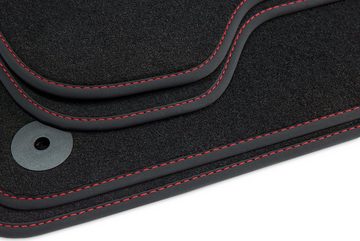 teileplus24 Auto-Fußmatten V341 Velours Fußmatten kompatibel mit Seat Arona 6P Xcellence 2017-