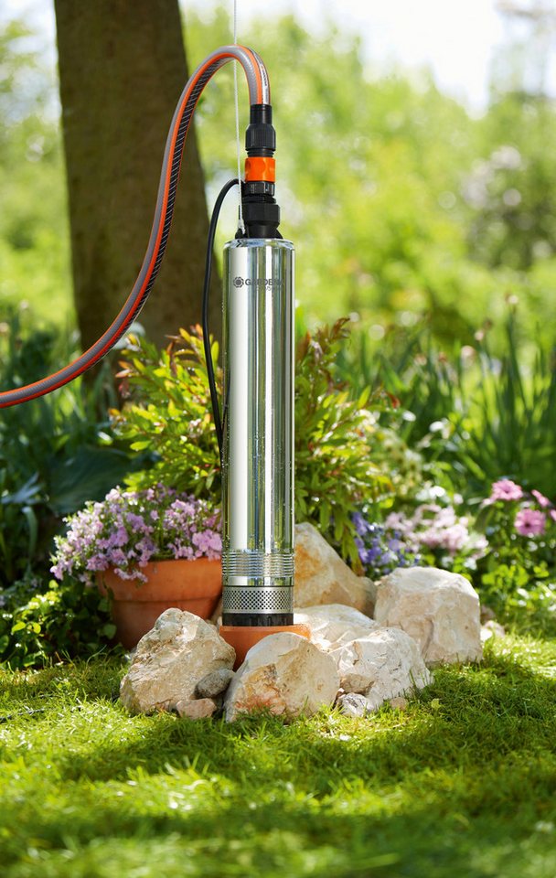 Thumbnail - GARDENA Tiefbrunnenpumpe 5500/5 inox, leistungsstarke Pumpe mit energieeffizienten Motor 850 W