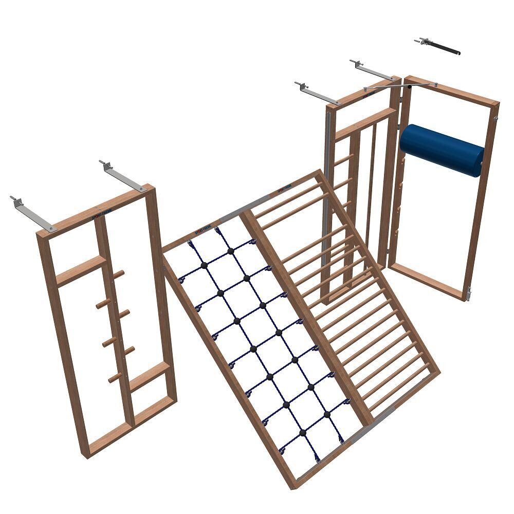 Sprossenwand Turnwand-Kombination TuWa Kletterwand 5