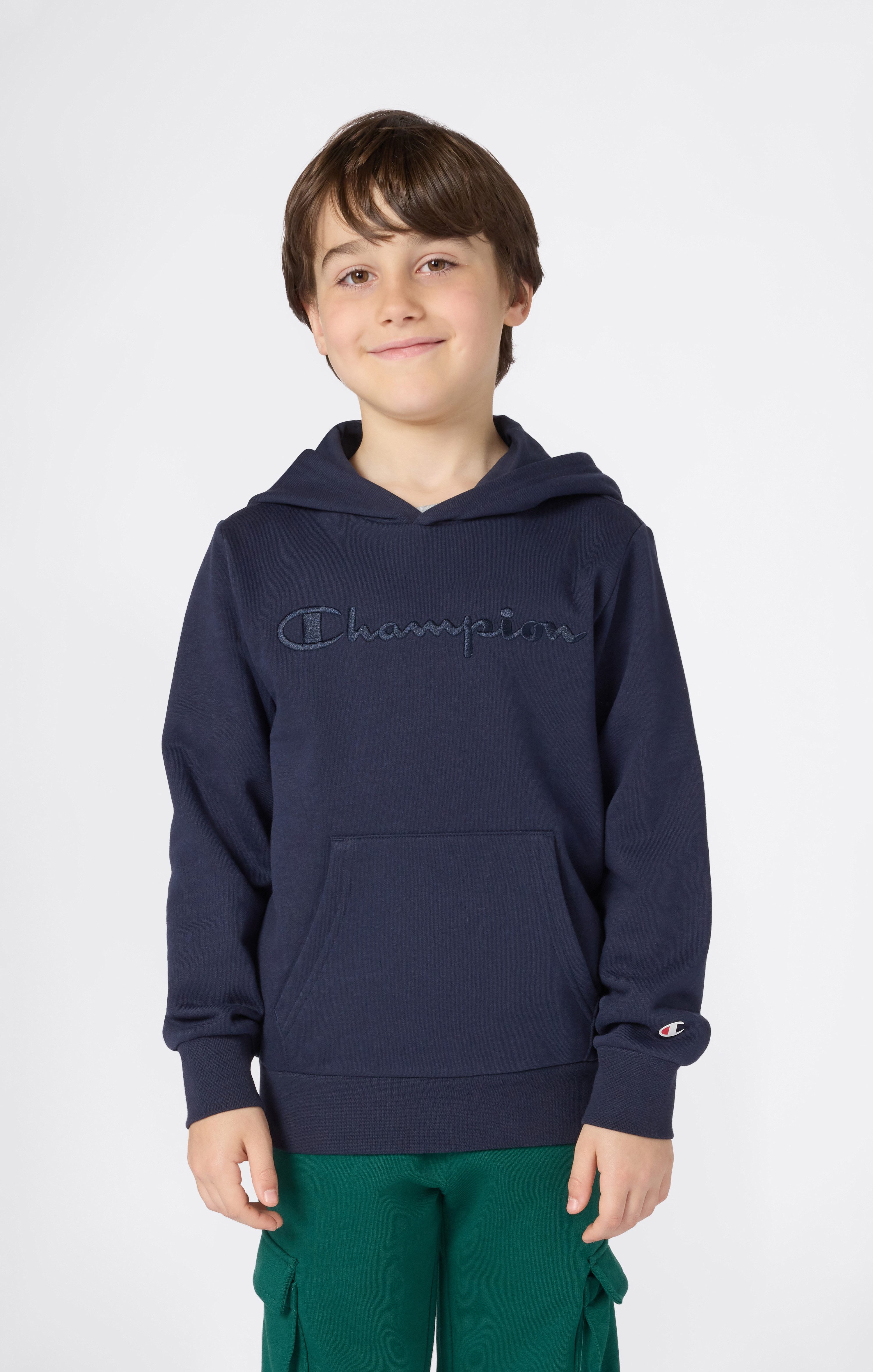 Champion Kapuzensweatshirt ICONS TONAL Hoodie Large Logo aus Baumwolle und Polyester, in den Größen S bis XXL
