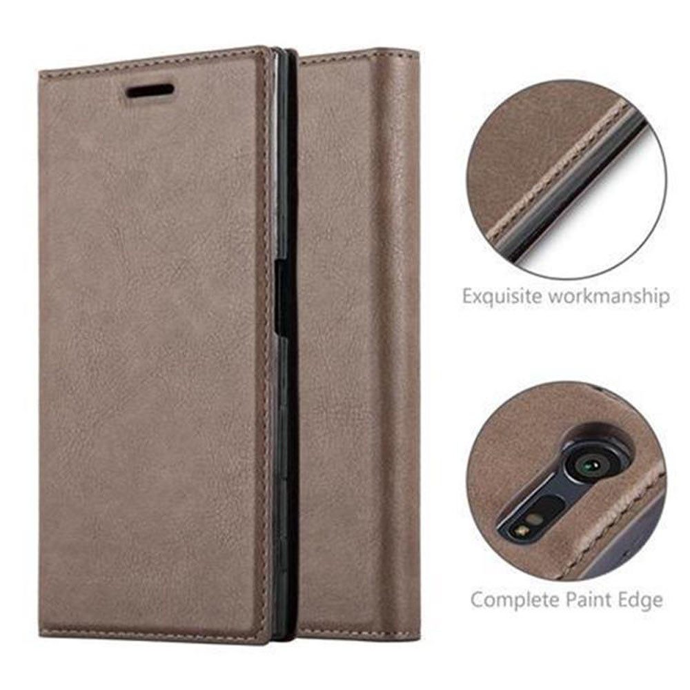 Cadorabo Handyhülle für Sony Xperia X COMPACT Hülle Sony Xperia X COMPACT, Hülle Schutzhülle mit Standfunktion, Magnetverschluss und Kartenfach