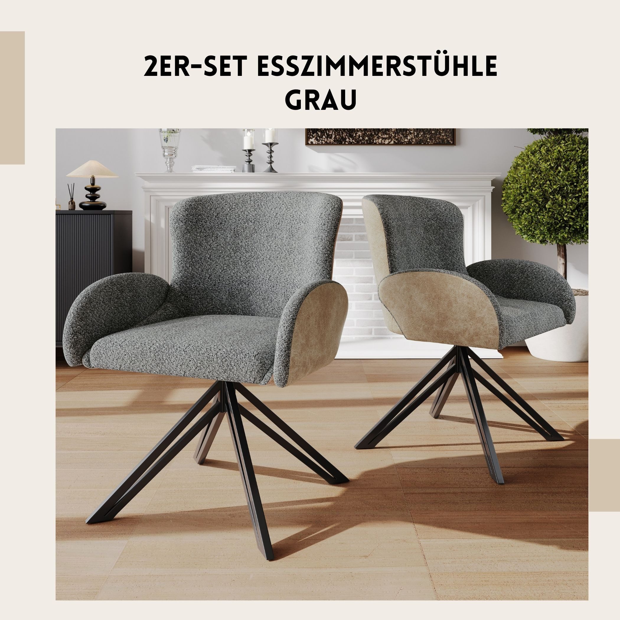 SeedWave Esszimmerstuhl Drehstuhl 2er Set, mit günstig online kaufen