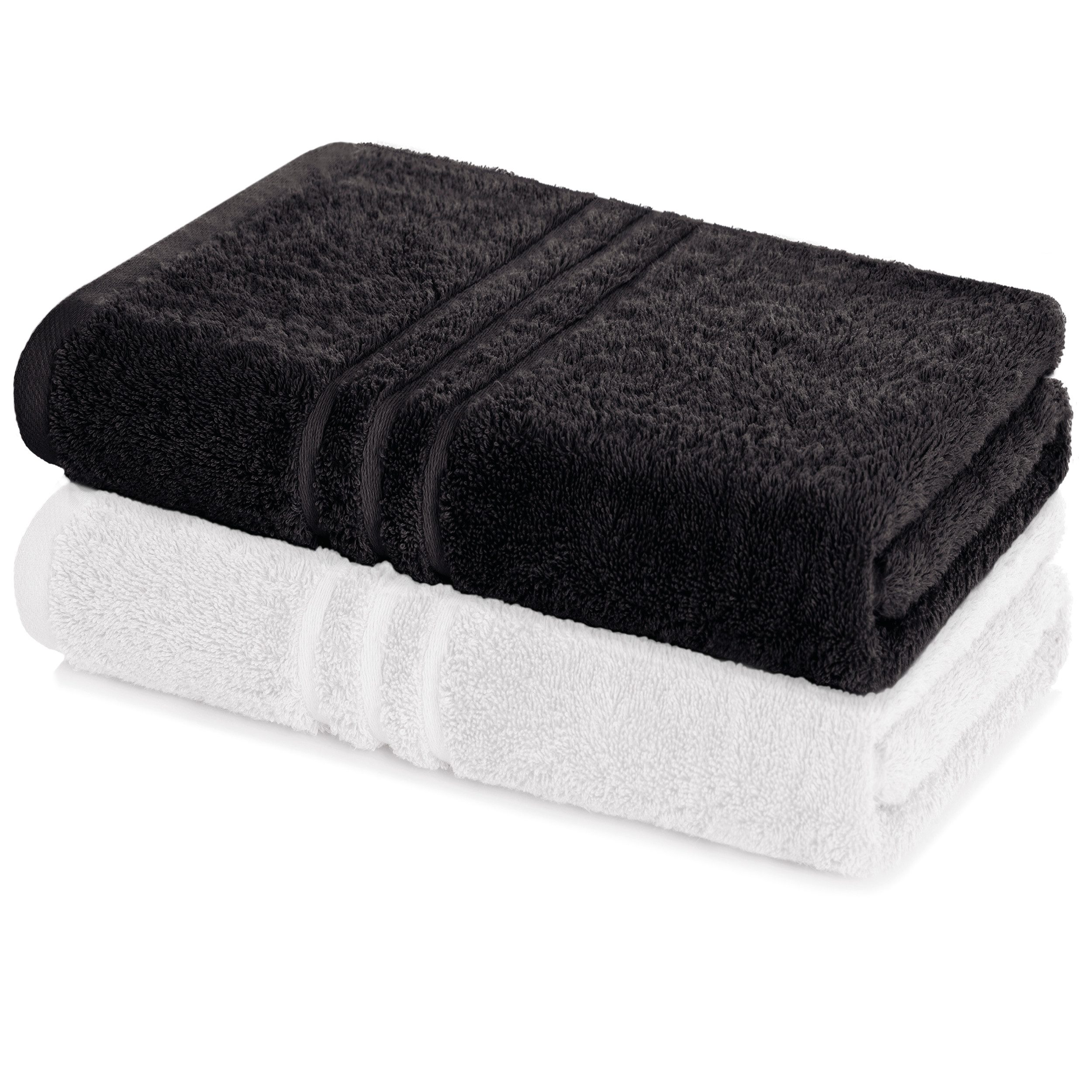 Lavea Badetuch Elena 2er Set Badetücher 100x150 cm, Duschtuch, 500 g/m² Frottier, weich & saugstark, pflegeleicht