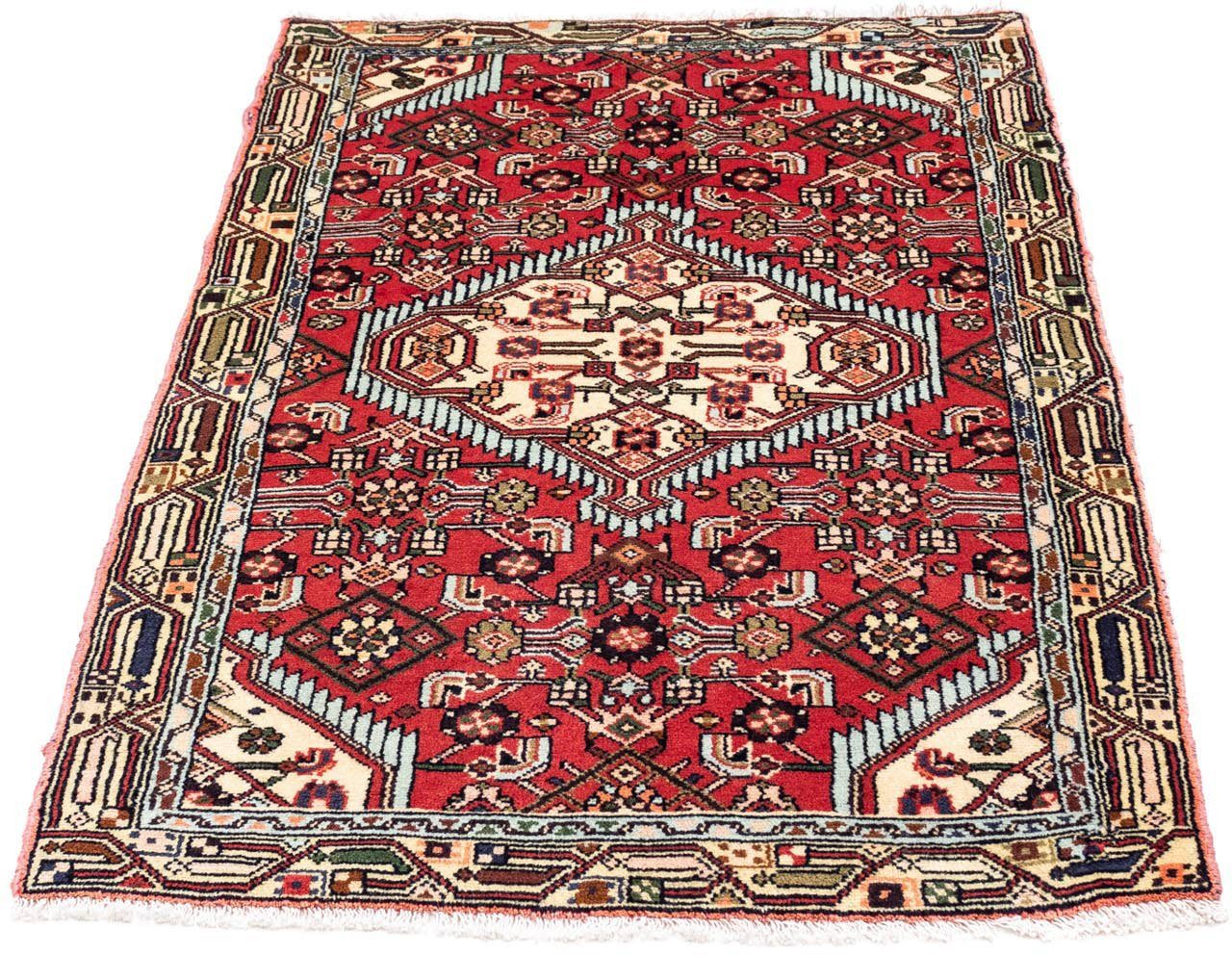 Wollteppich Hosseinabad Medaillon Rosso chiaro 115 x 71 cm, morgenland, rechteckig, Höhe: 10 mm, Handgeknüpft