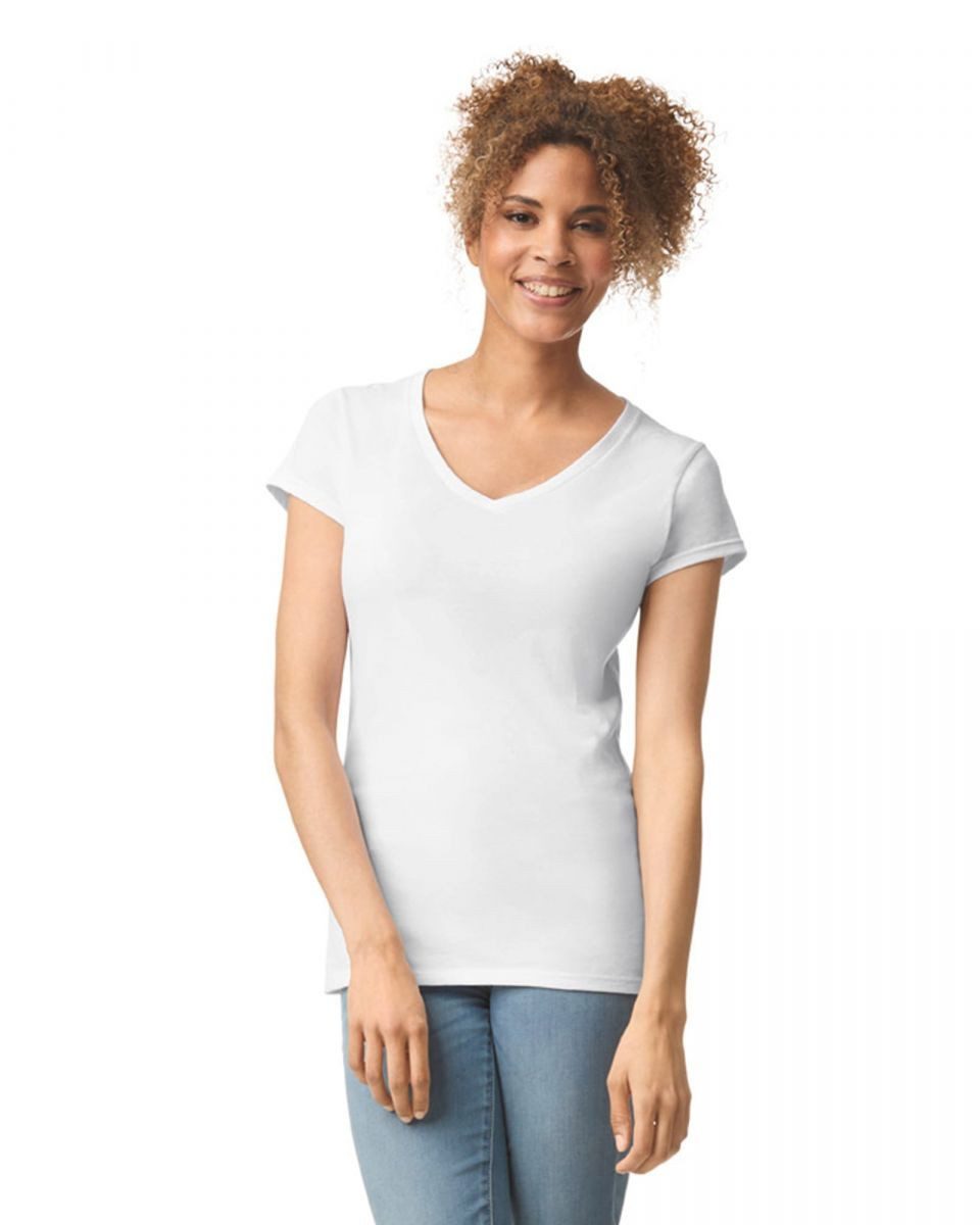 Gildan V-Shirt Softstyle Ladies´ V-Neck Damen T-Shirt