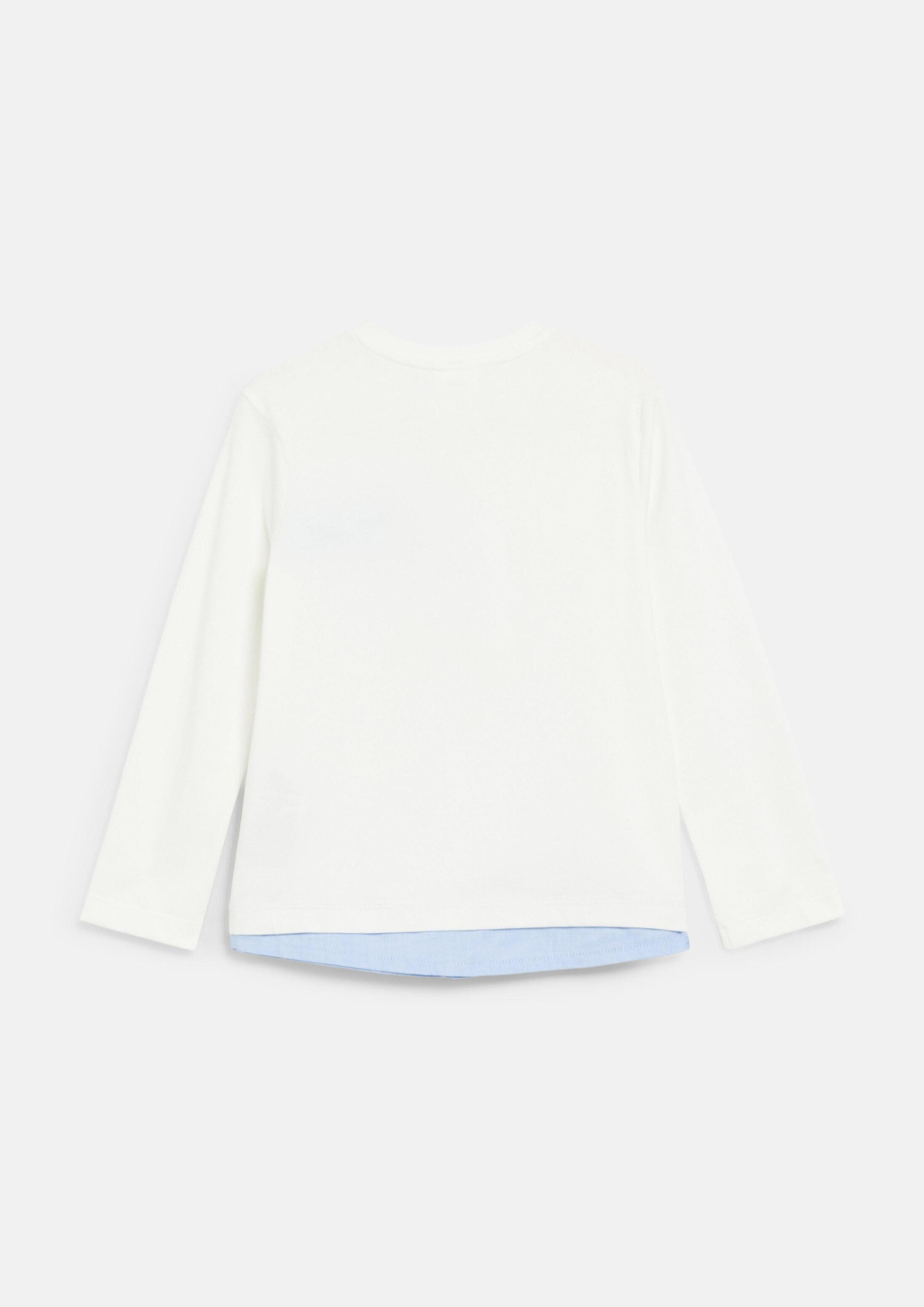 s.Oliver Langarmshirt T-Shirt Henleyshirt in Layering-Optik – Bild 2 von 4