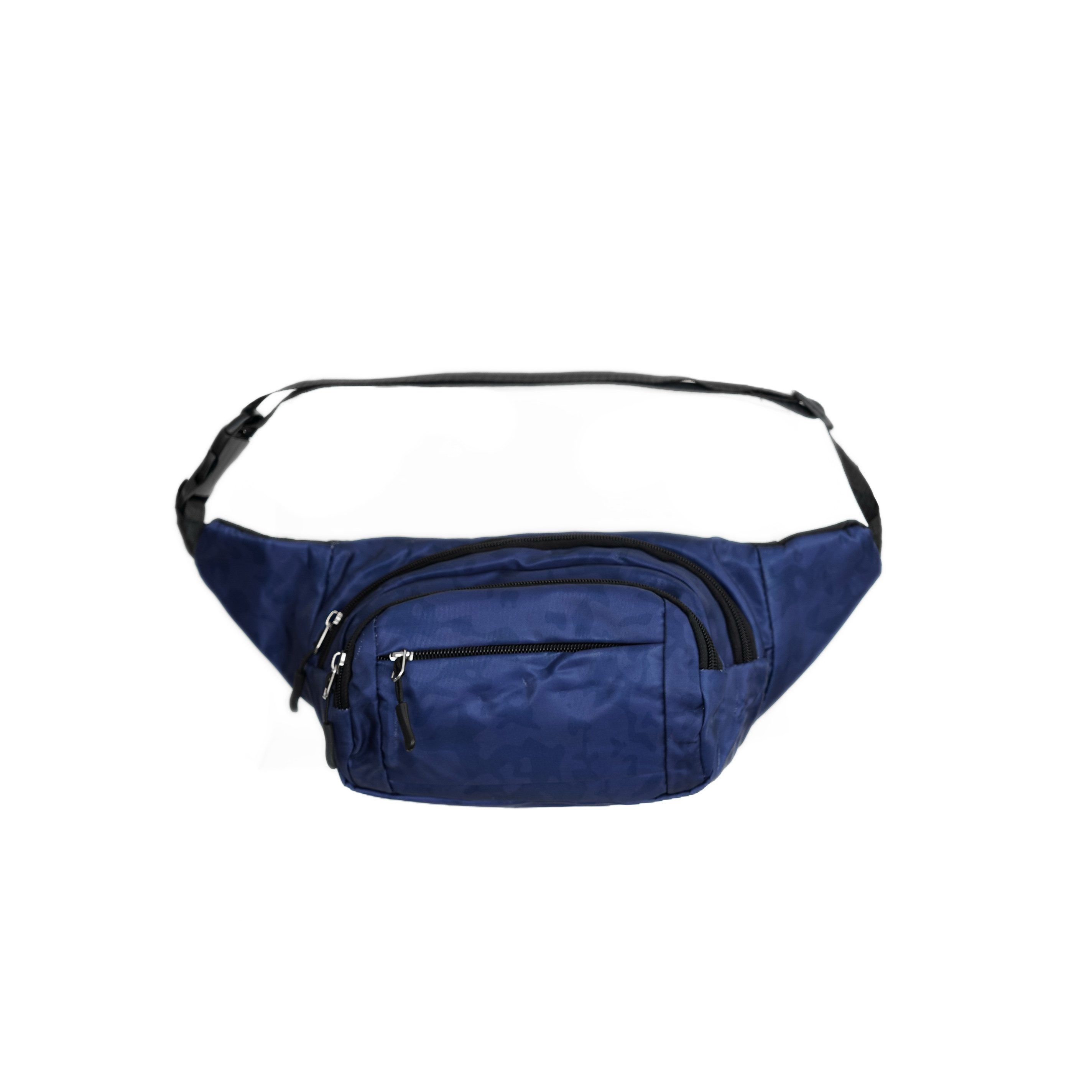 Bauchtasche Umhängetasche aus Polyester mit 3 Fächern sicherer Reißverschluss