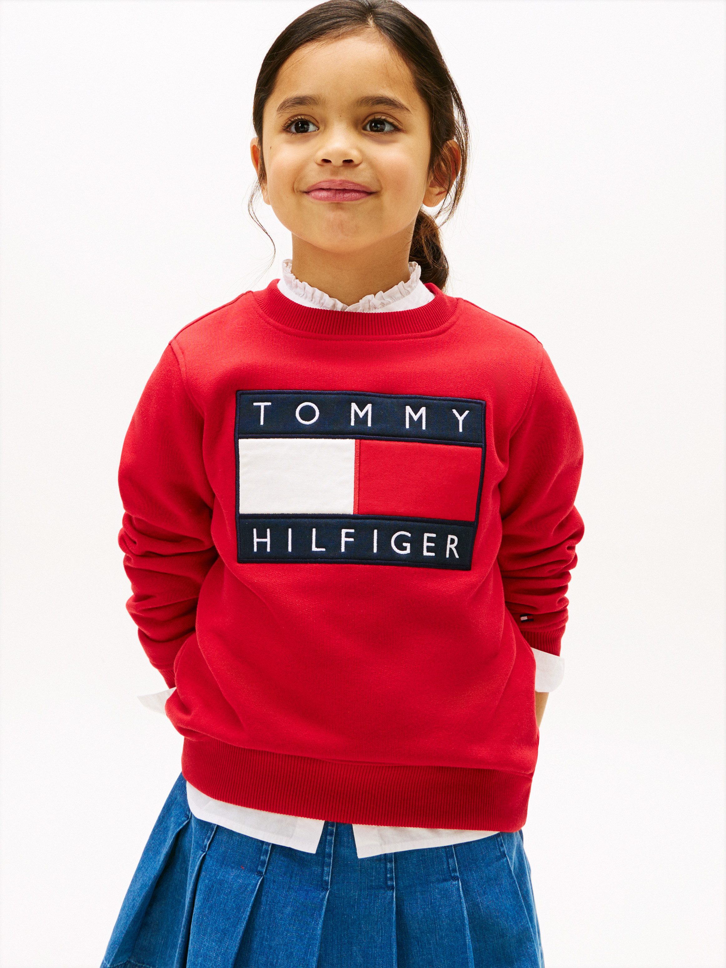 Tommy Hilfiger Sweatshirt Kinder bis 16 Jahre, mit Rundhalsausschnitt