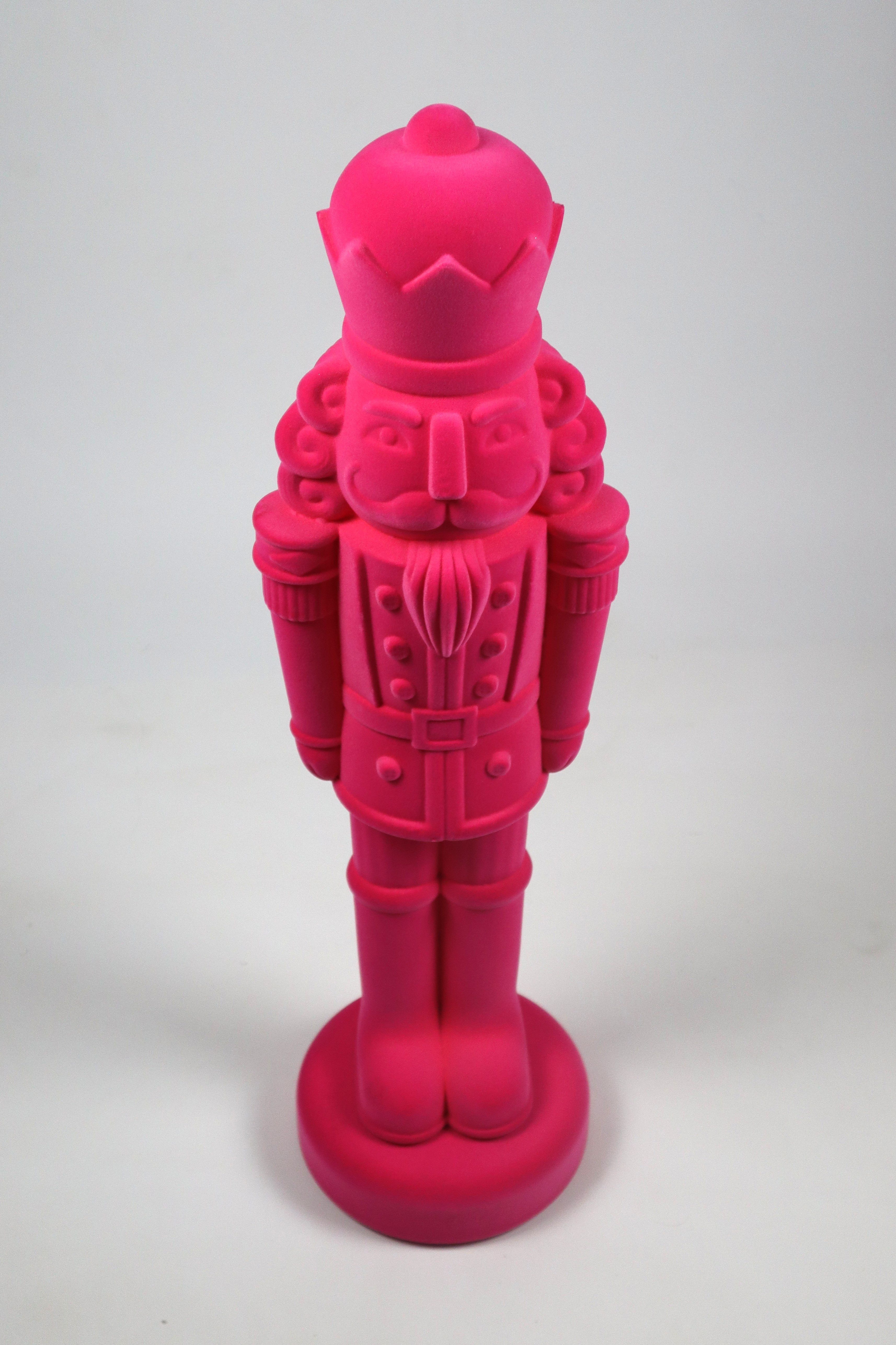 Weihnachtsfigur Nussknacker mit samtweichem Flock