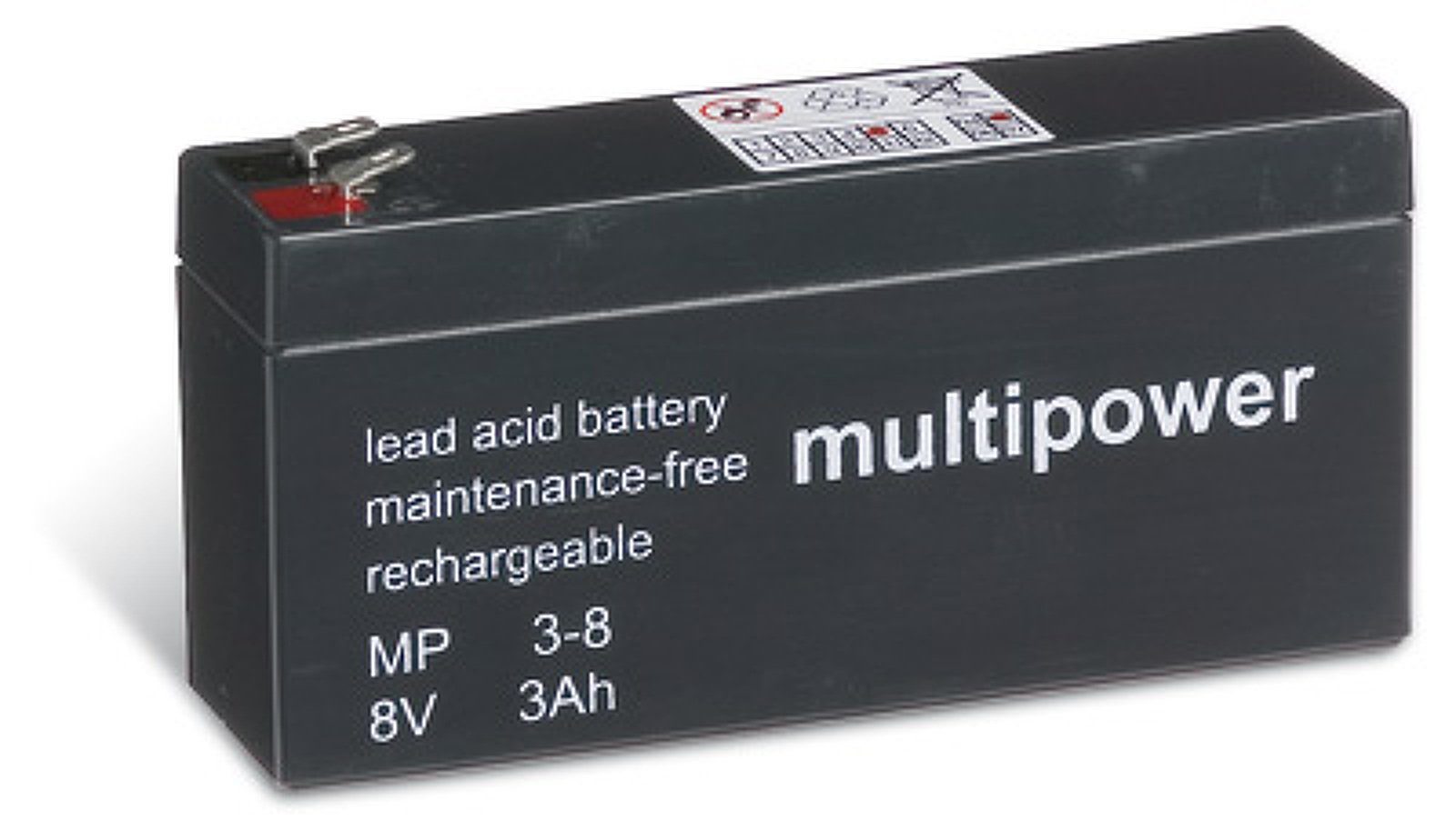 (multipower) Powery 3000 mAh (8 V) MP3-8 Bleiakkus Bleiakku Powery